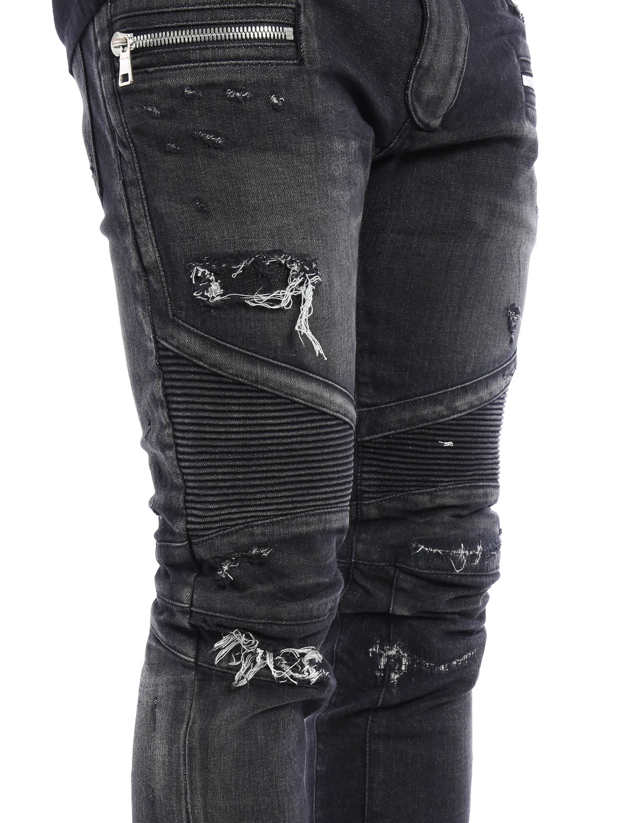 Highland Opbevares i køleskab damper Skinny jeans Balmain - Ripped biker jeans - W6HD572D204D176