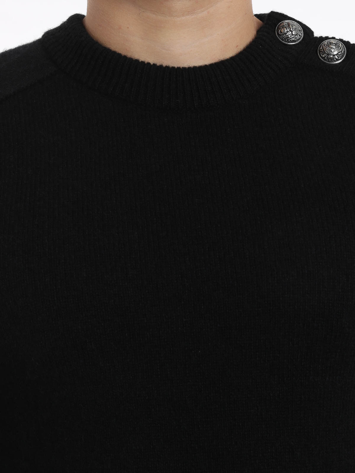 Balmain Sweater with buttons - Black - Men|W5HM654C327BLACK176