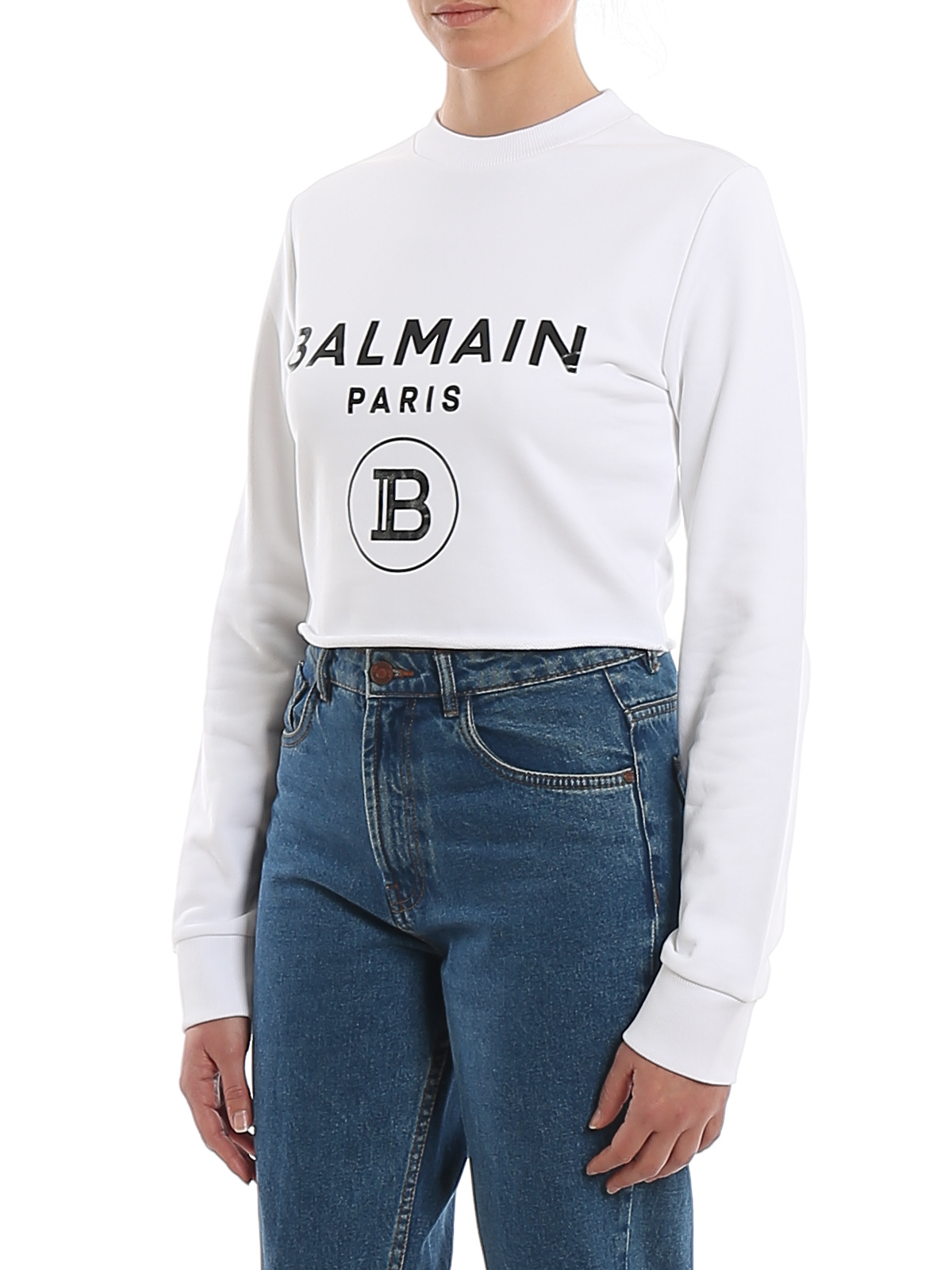 Sweatshirts & Sweaters Balmain - White sweatshirt TF13641I384GAB