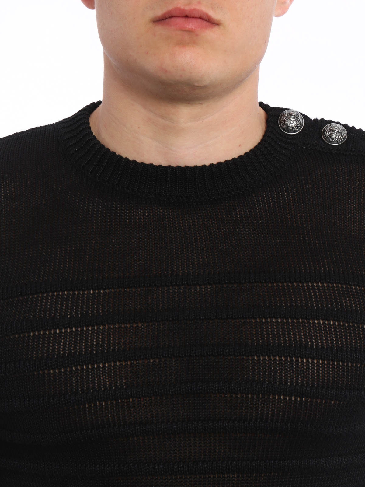 Ribbed Sweater - Black - Men