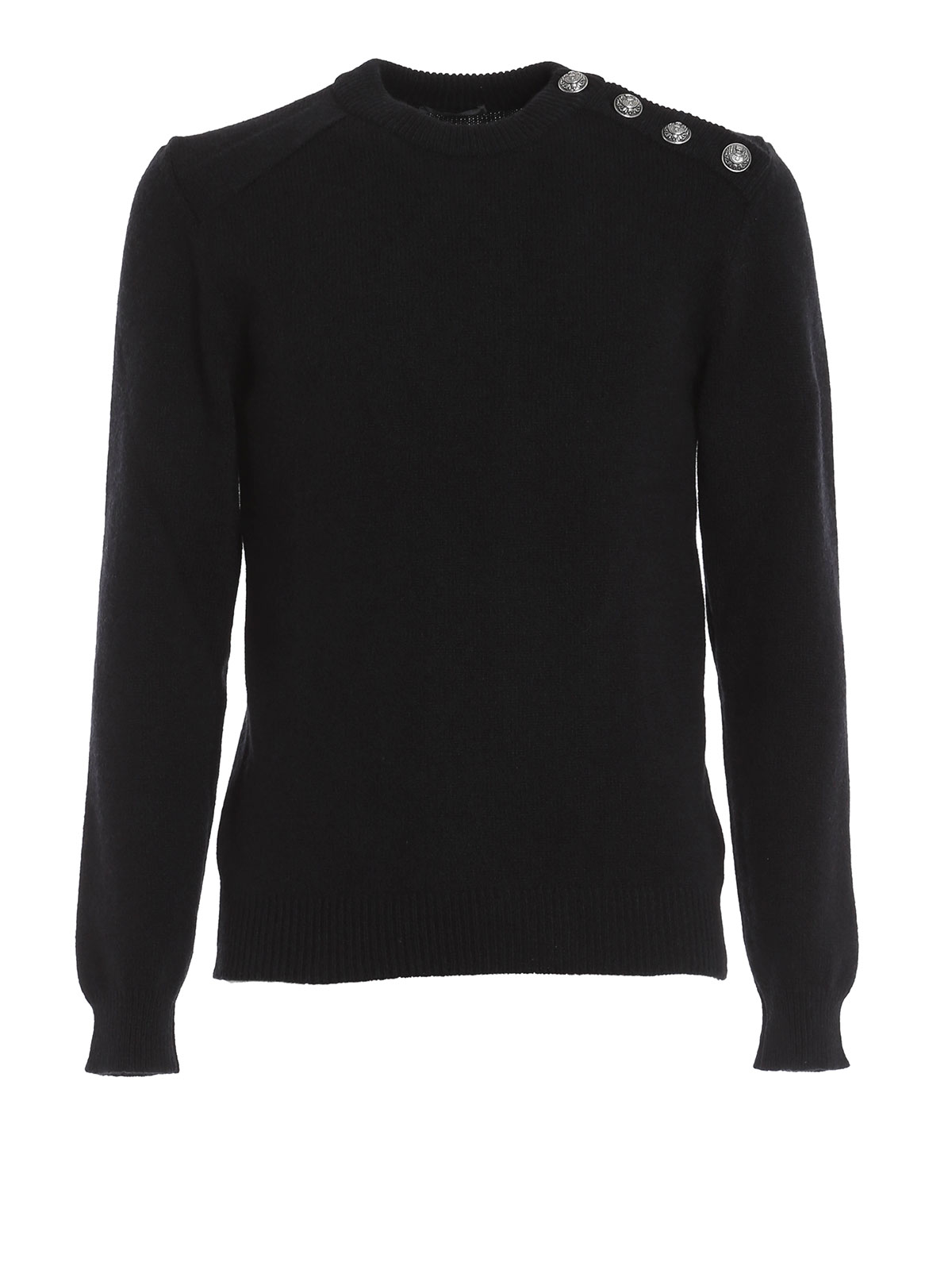 Balmain Sweater with buttons - Black - Men|W5HM654C327BLACK176