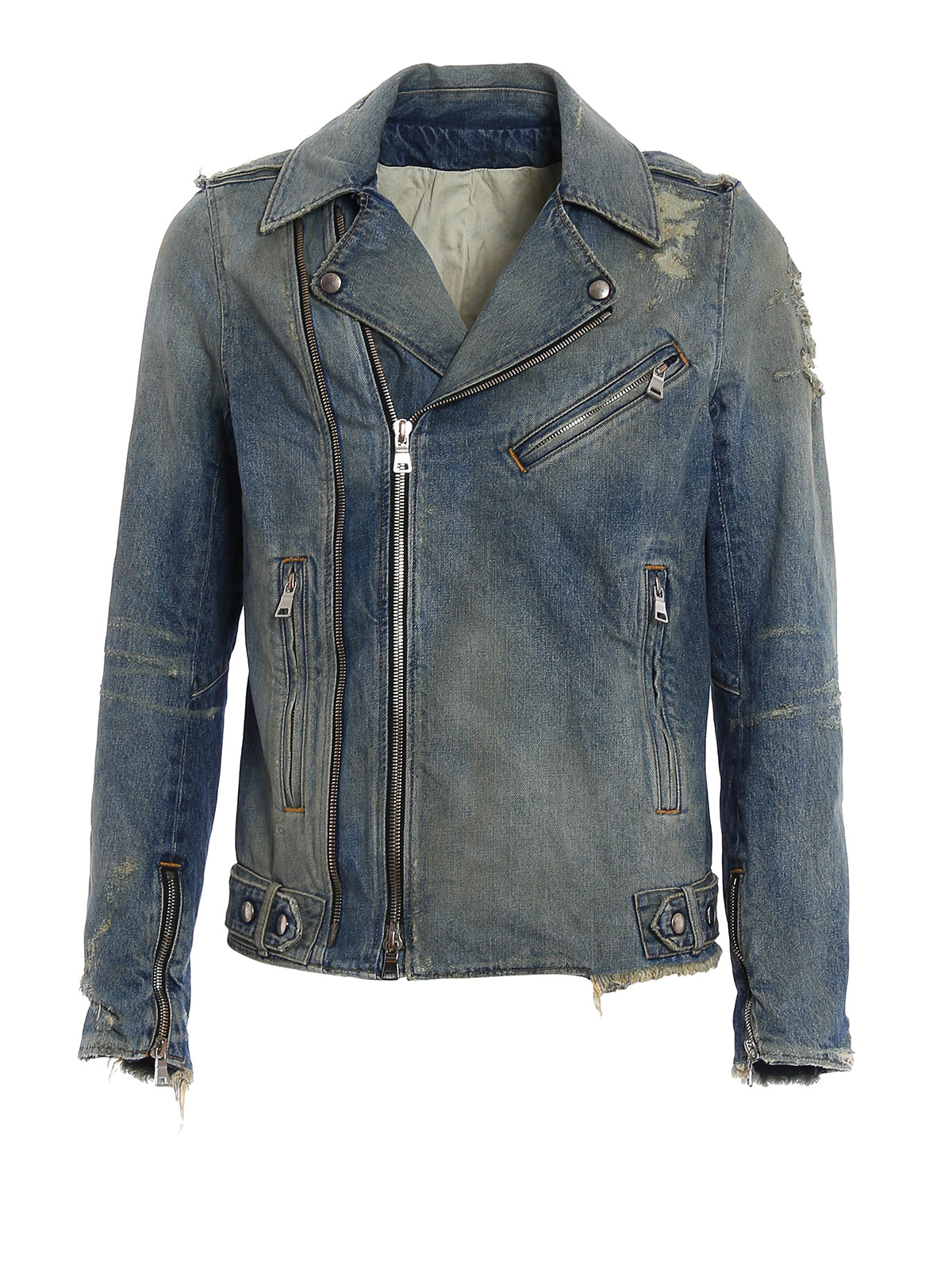 jacket Balmain - Biker-inspired denim - S6HT245D428D155