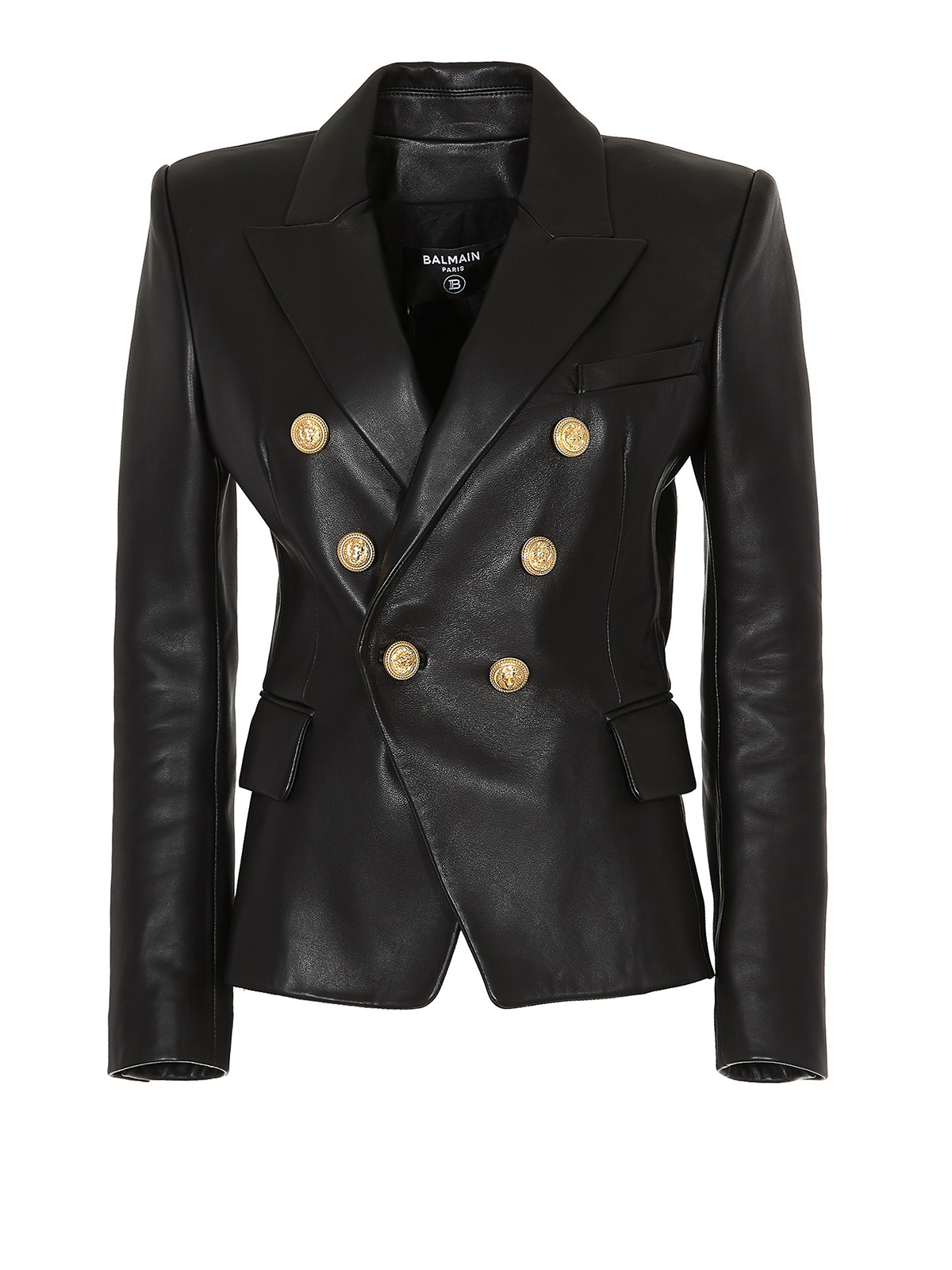 ジャケット・アウター 90S BALMAIN STITCHED LEATHER BLAZER Balmain Leather blazer with iconic buttons|TF1997499163P0PA