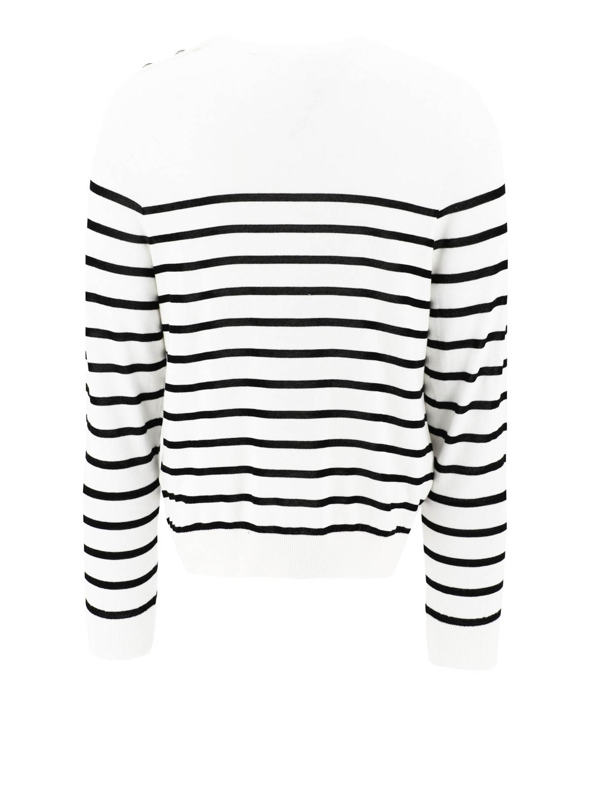 Balmain logo-intarsia discount cotton sweater