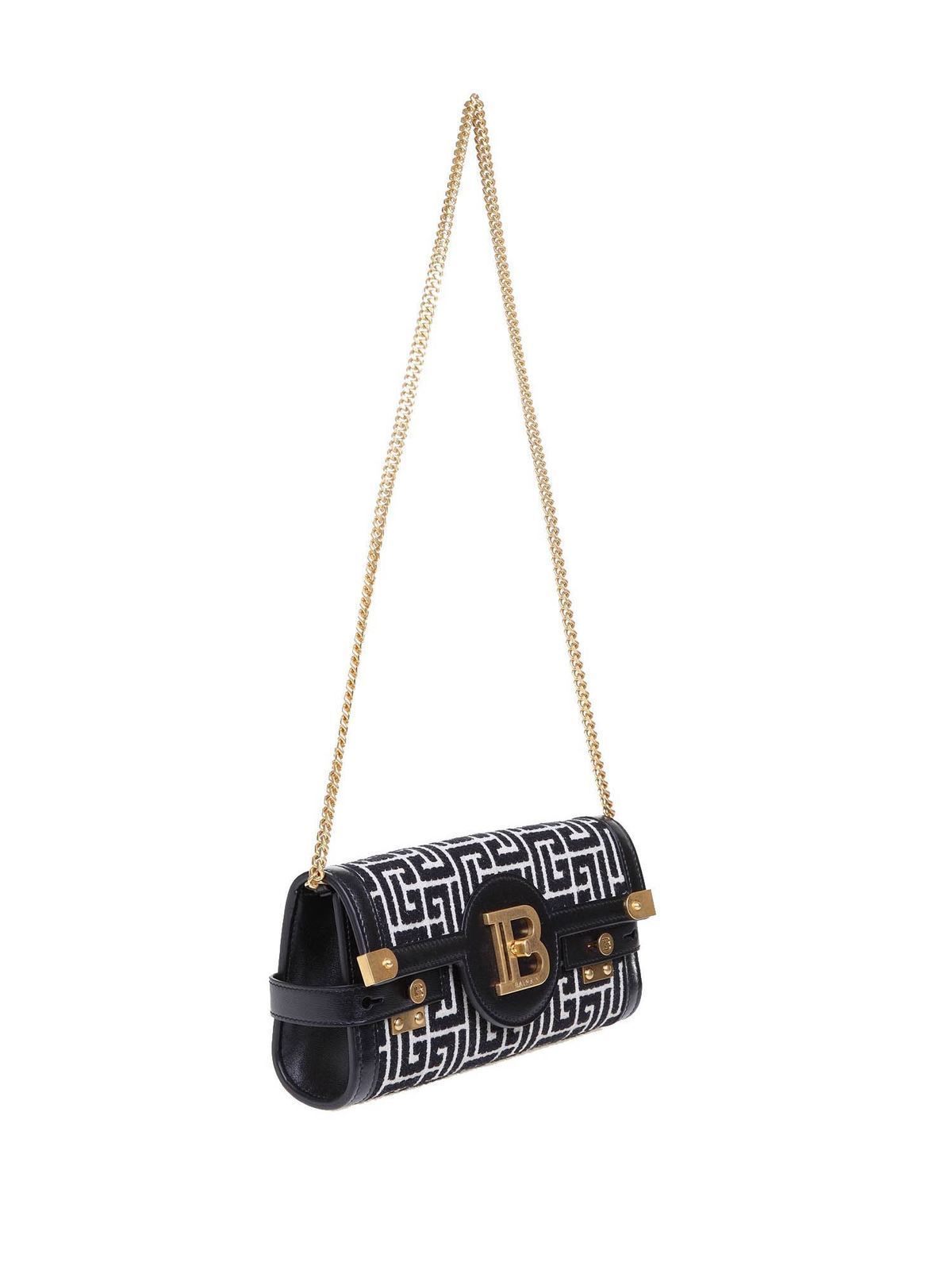 Black Jacquard Cross Body Bag