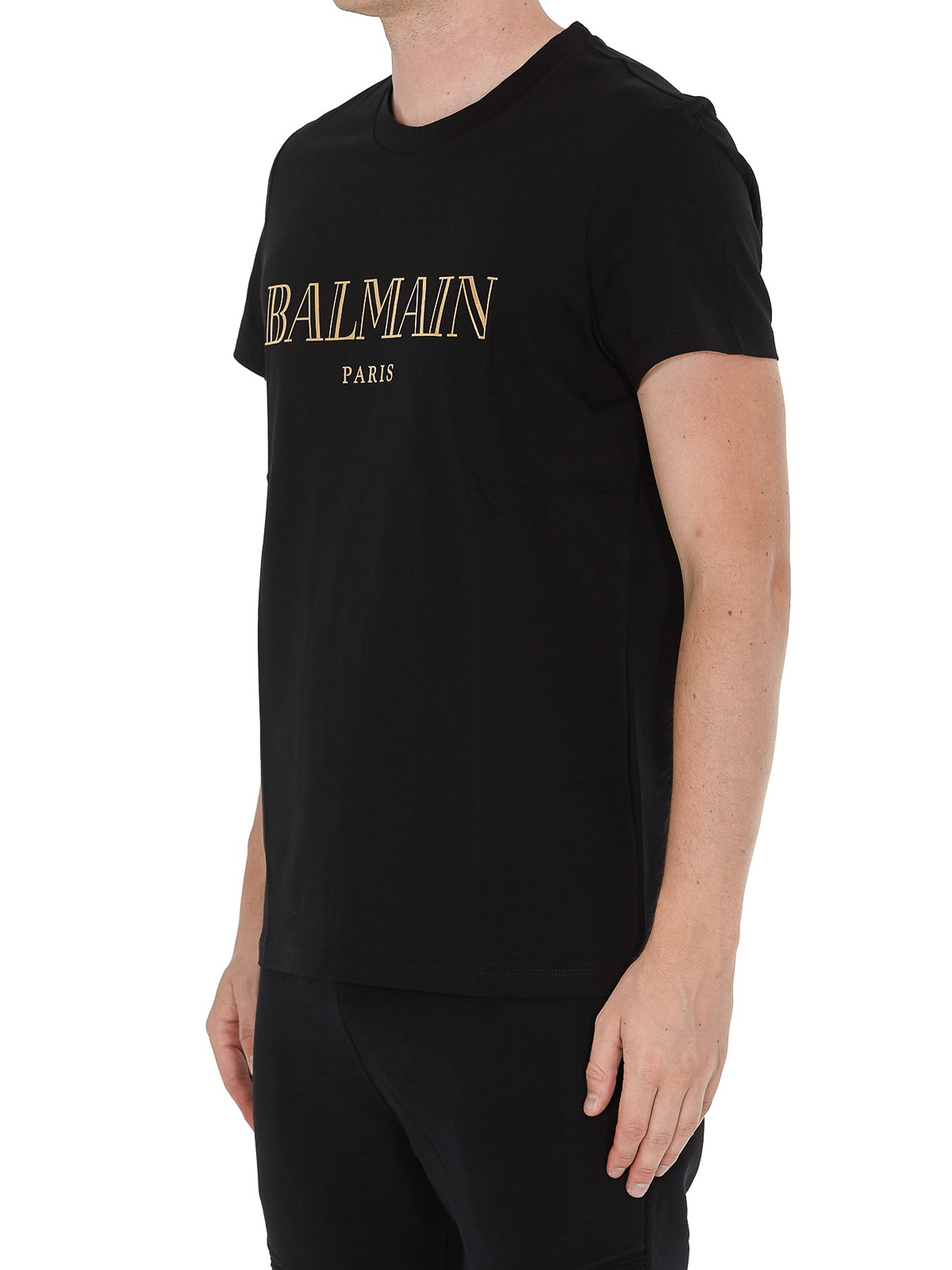 balmain gold t shirt