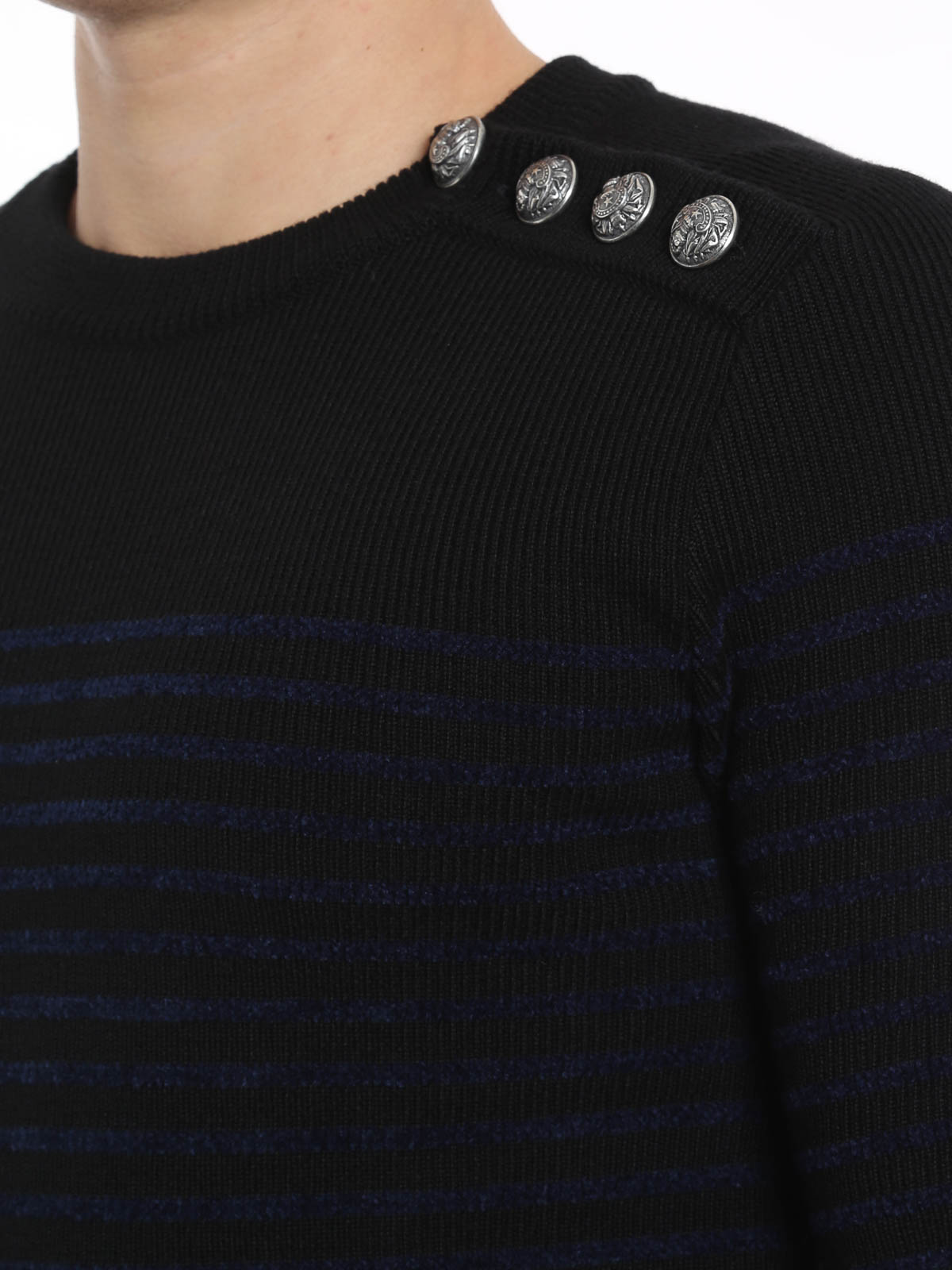 Crew necks Balmain - Sweater with buttons -