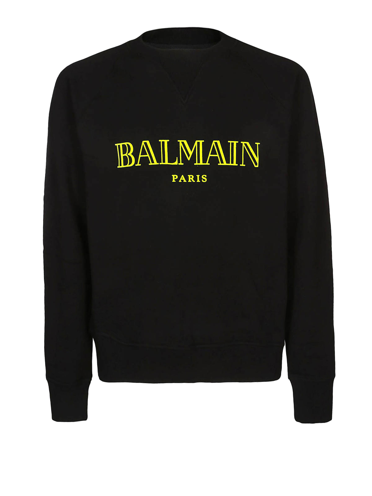 overraskelse komme Tæmme Sweatshirts & Sweaters Balmain - Yellow Balmain logo black sweatshirt -  RH11679I0520PA
