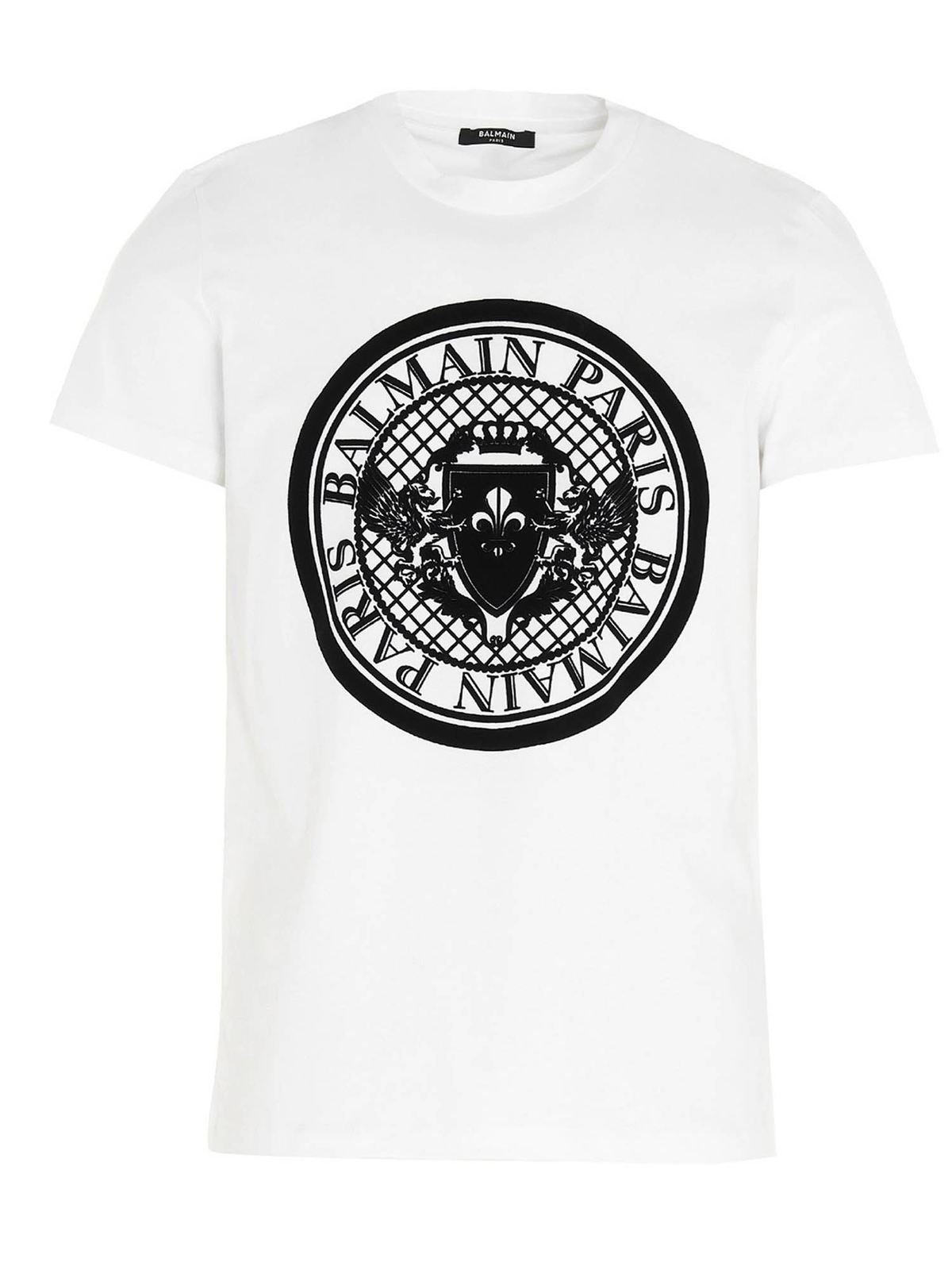 Tシャツ Balmain - Tシャツ - Coin Flock Ts - VH1EF010B0300FA | THEBS