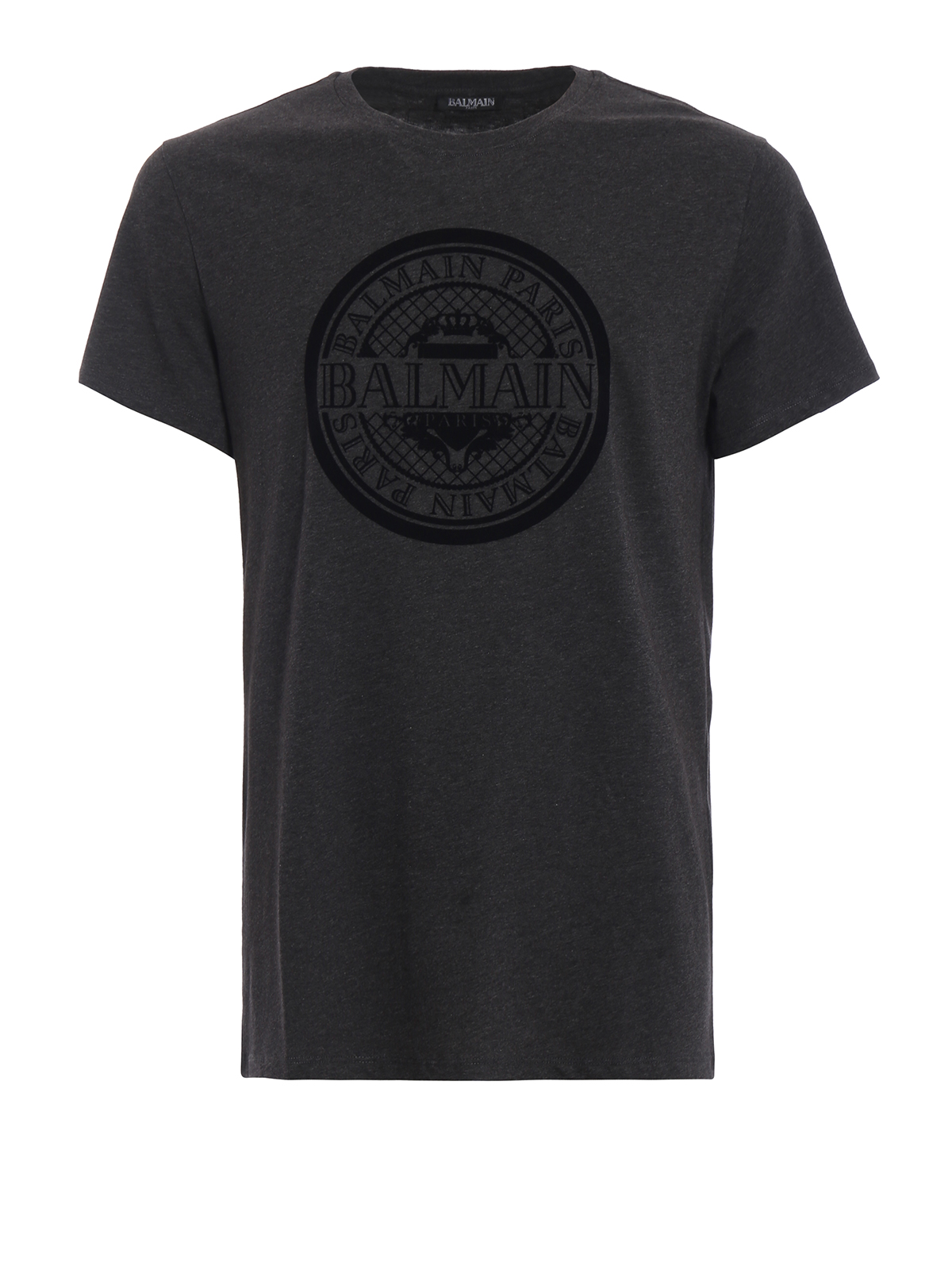 【関税込】BALMAIN Velvet logo t-shirt Men's BALMAIN x H&M T-Shirt Tee Velvet Logo M Cotton Khaki