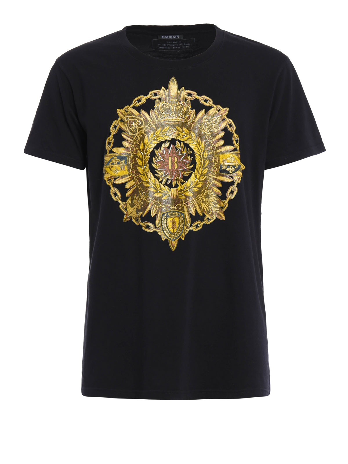 Balmain Tシャツ メンズ - 黒 - ブラック|W6HJ601I006O176