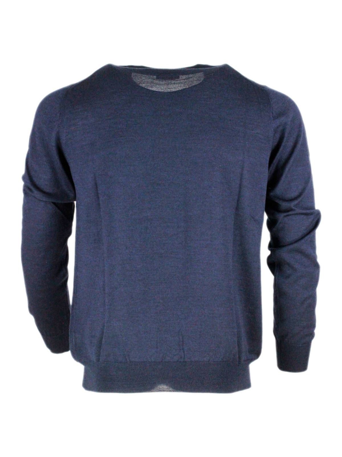 Shop Barba Crewneck Sweater In Blue