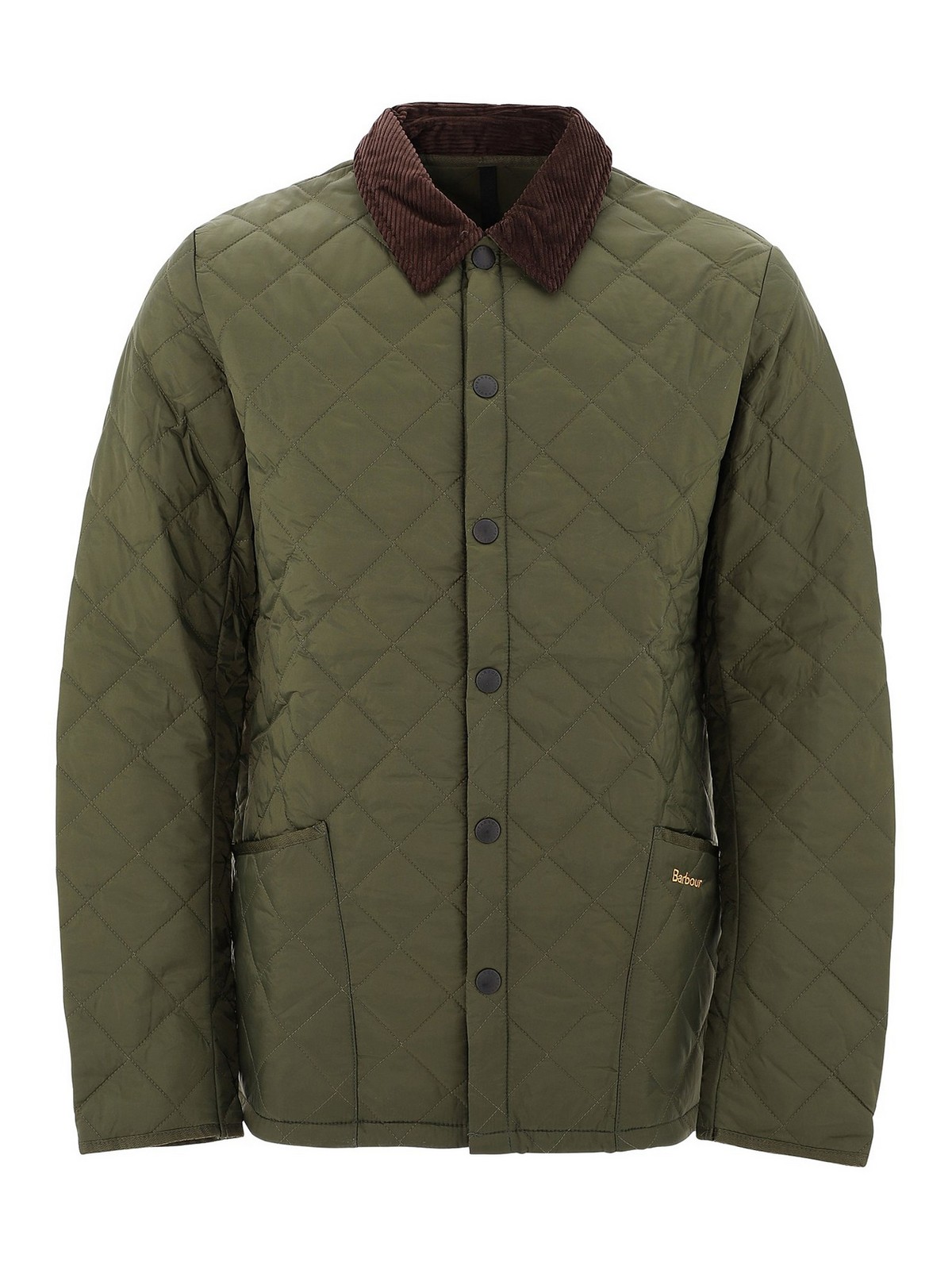 Shop Barbour Liddesdale Quilted Nylon Jacket In Verde Oscuro