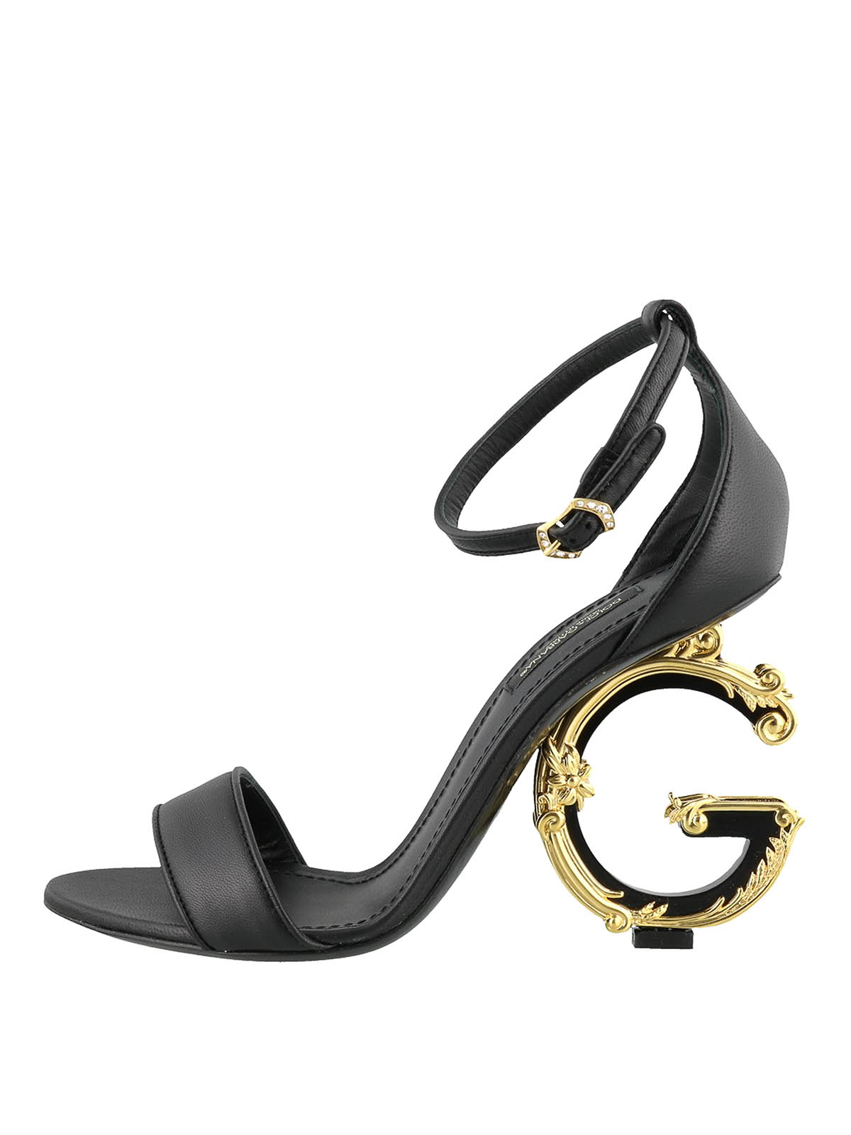 Shop Dolce & Gabbana Baroque Sculpture Heel Sandals In Negro