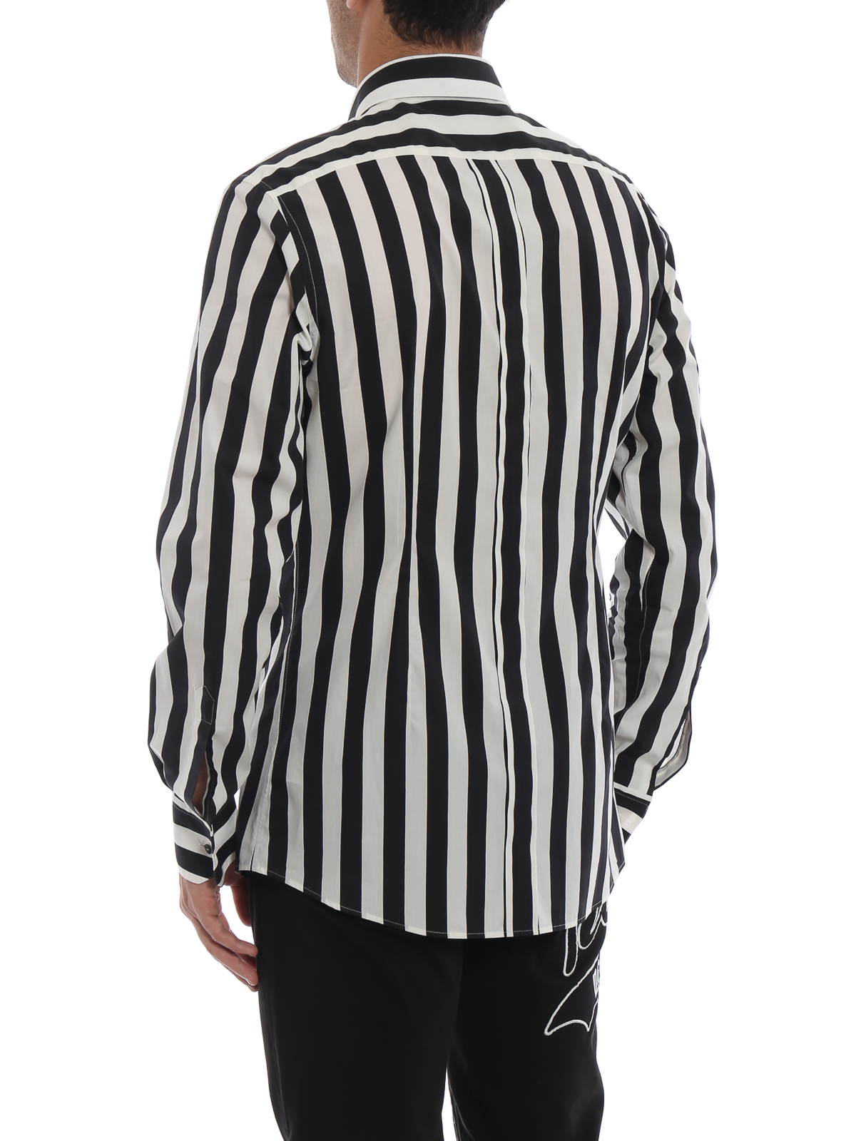 Dolce & Gabbana Baseball-inspired striped shirt|G5EJ0TFS5RBHWGVN