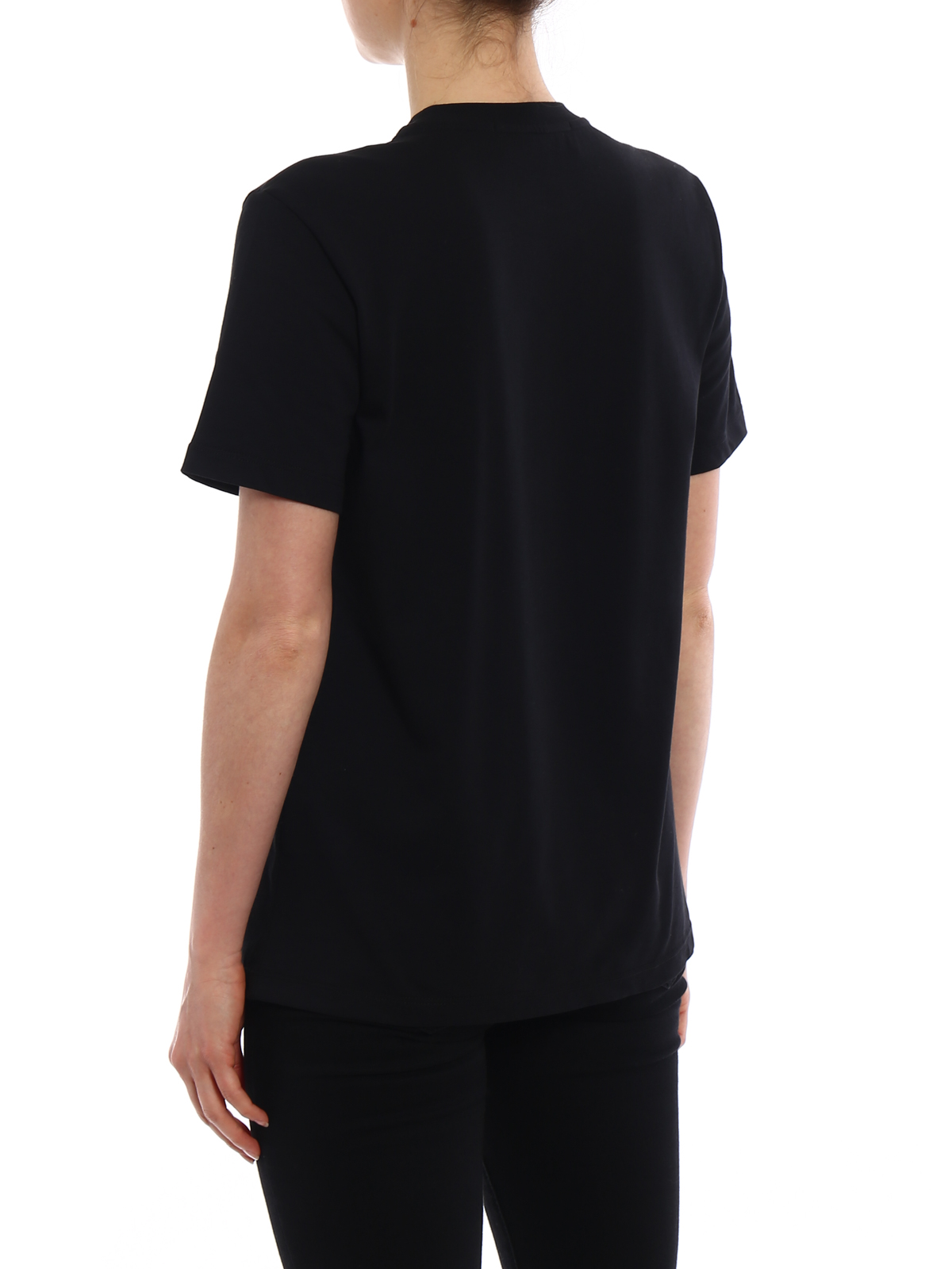 M.S.G.M. Beaded logo T-shirt - Black - Women