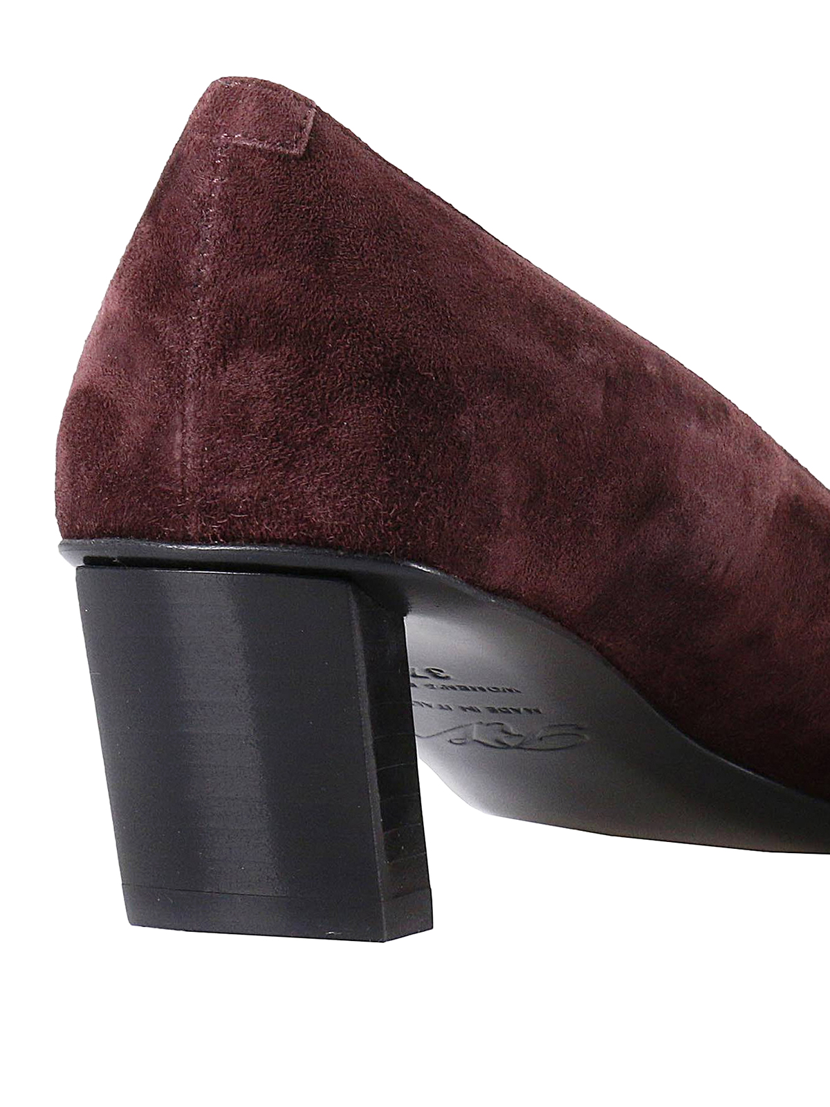 Roger Vivier バーガンディ スエード パンプス Roger Vivier バーガンディ スエード パンプス