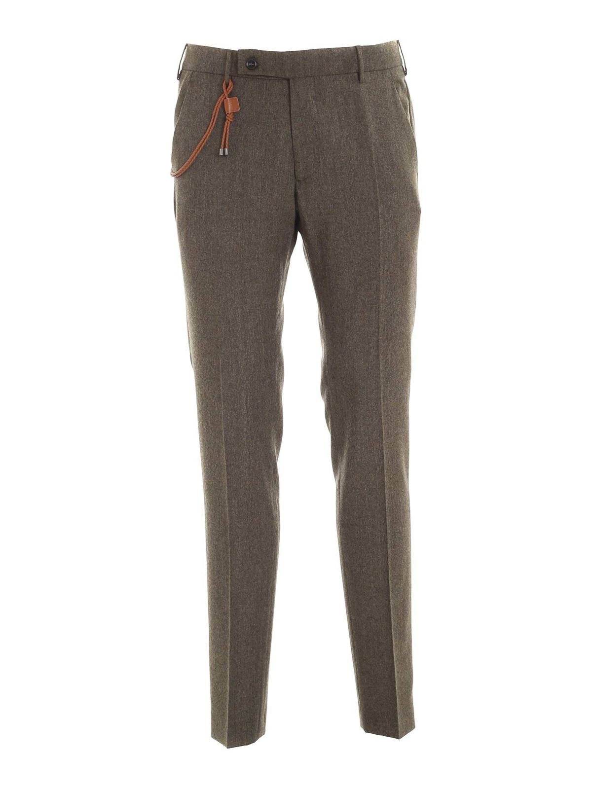 Casual trousers Berwich - Morello pants in melange grey ...