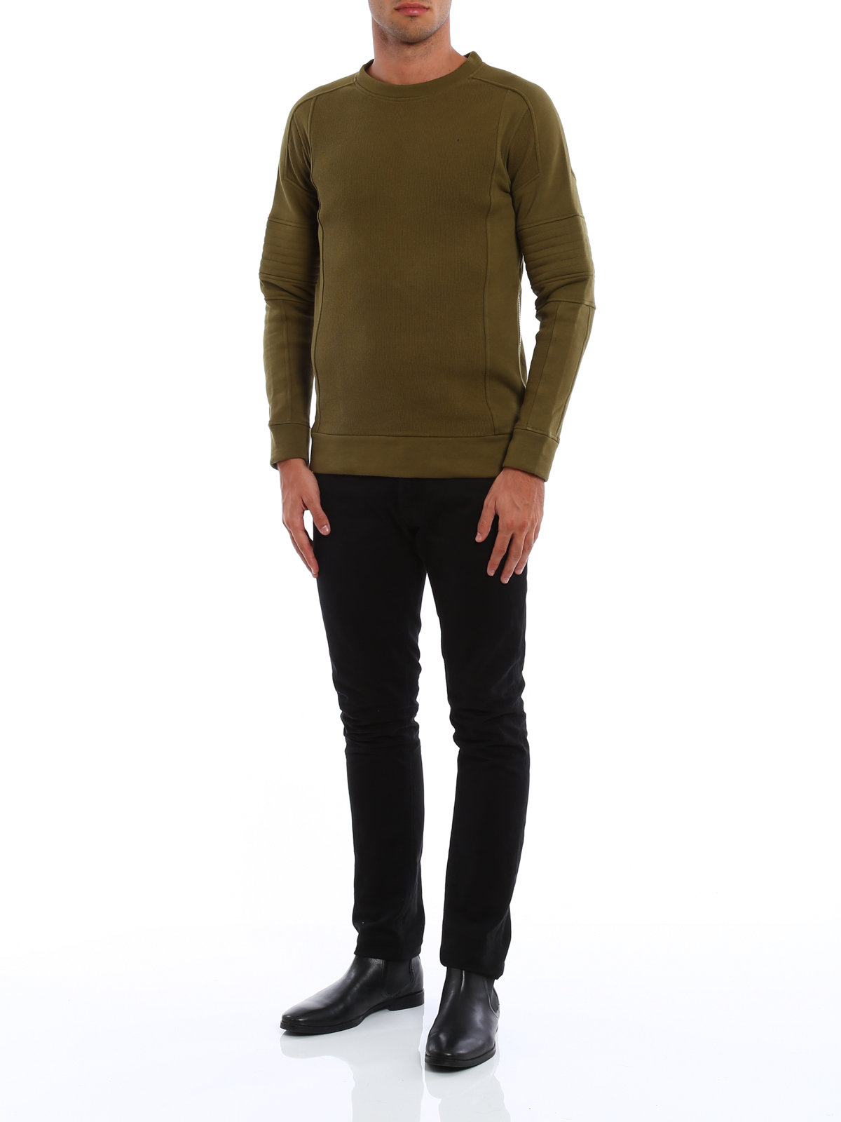 vogn knoglebrud terrorisme Sweatshirts & Sweaters Balmain - Biker-inspired cotton sweatshirt -  H6131J928147