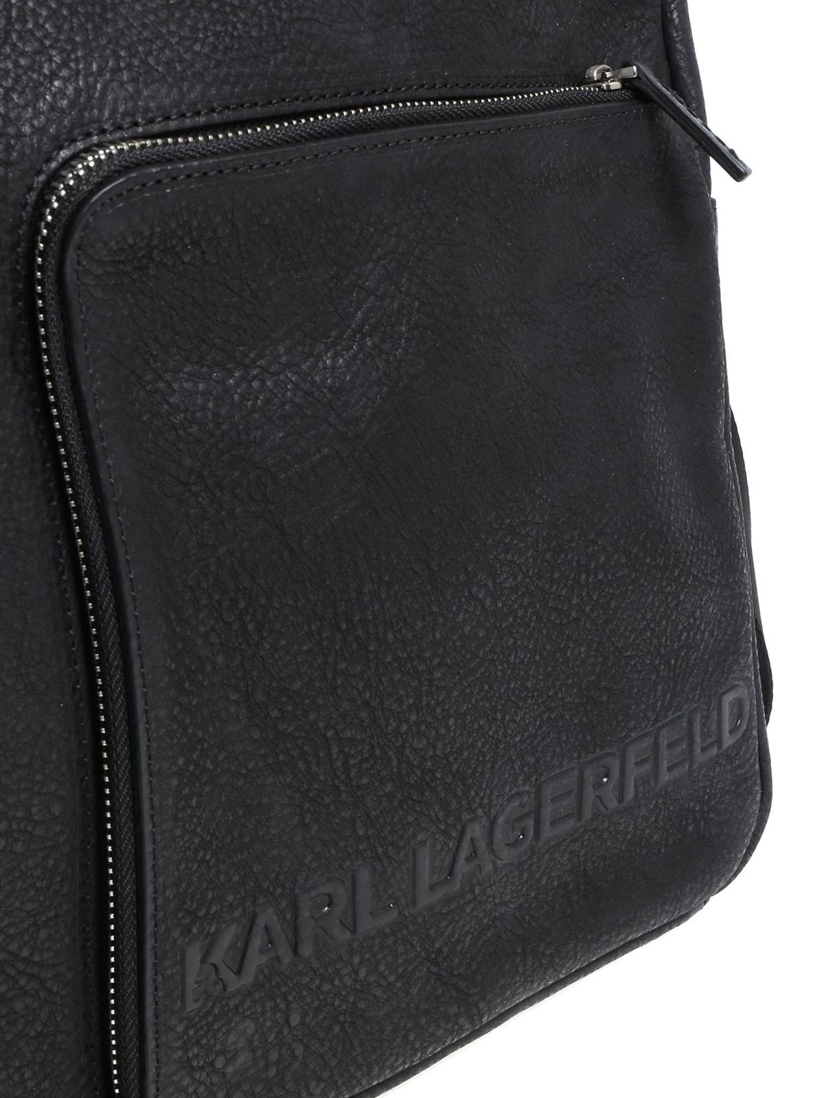 Shop Karl Lagerfeld Black Bag With 3d Logo In Negro