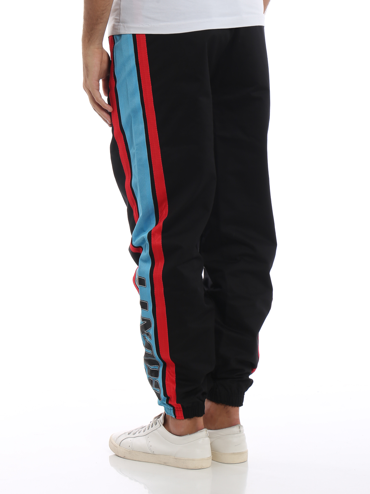Casual trousers Marcelo Burlon  Black cotton pull on pants with County  bands  CMCA117E180300181088
