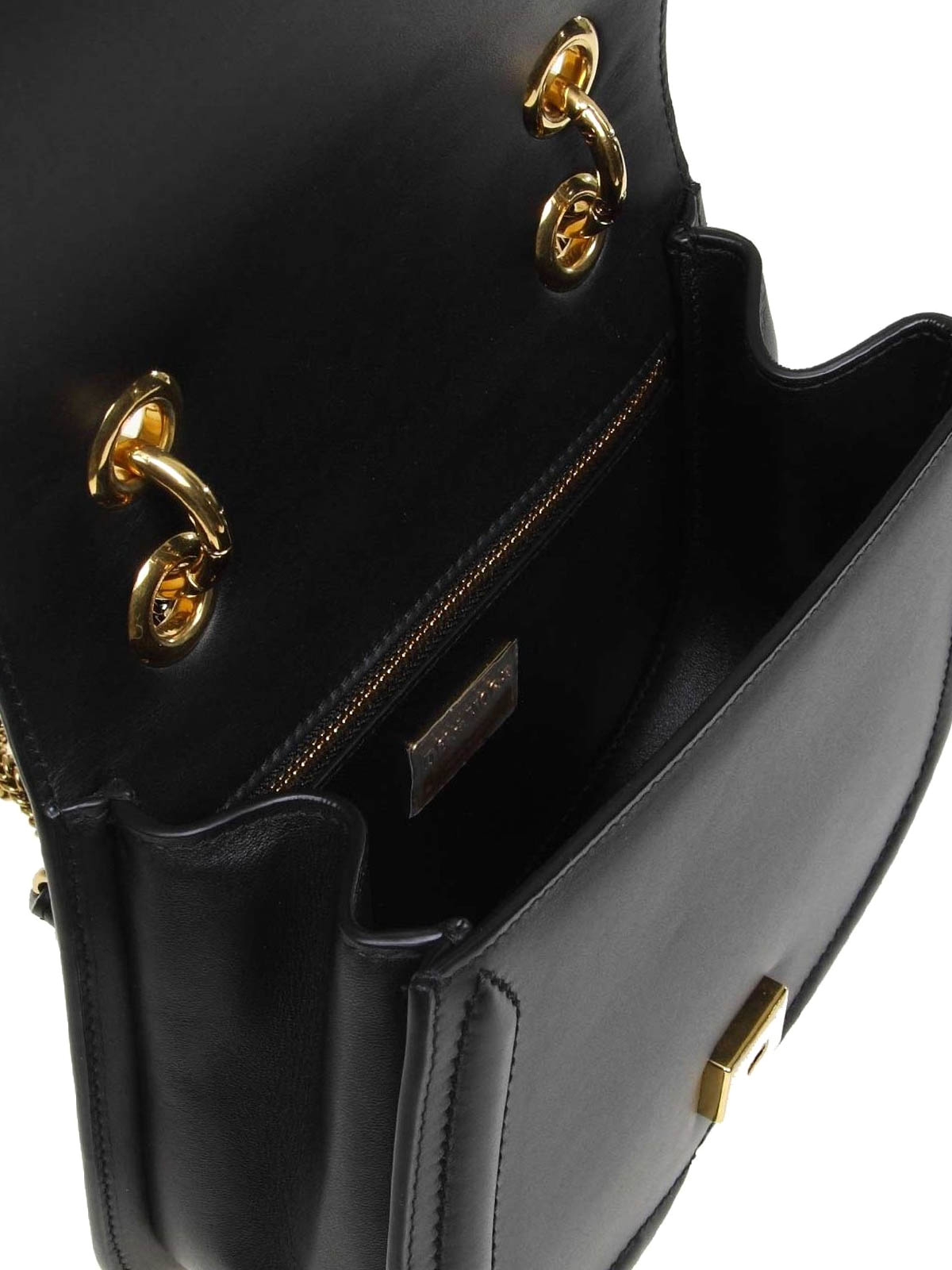 Dolce & Gabbana Black DG Amore calfskin shoulder bag