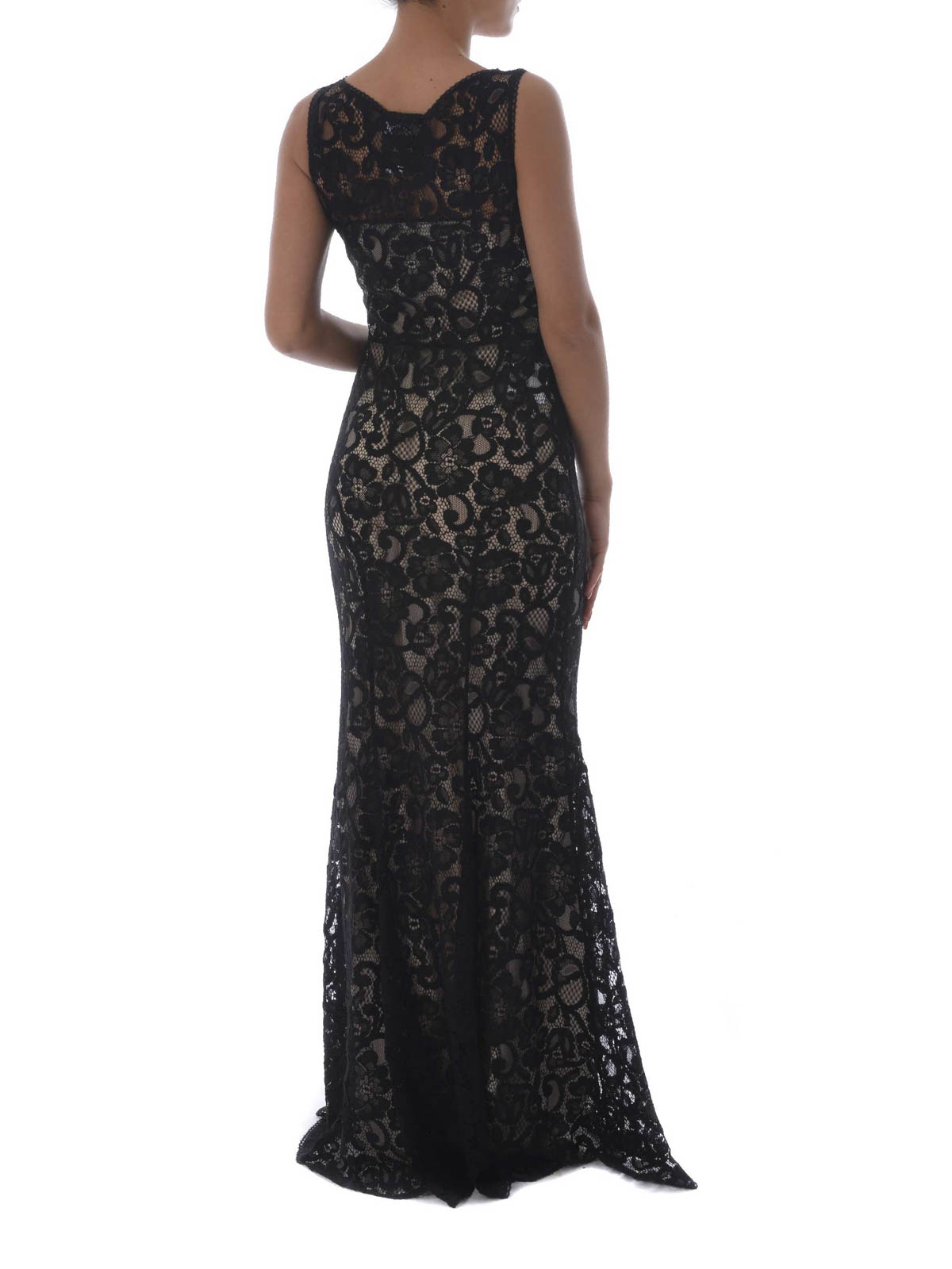 Evening dresses Moschino Black lace sleeveless dress 411539555