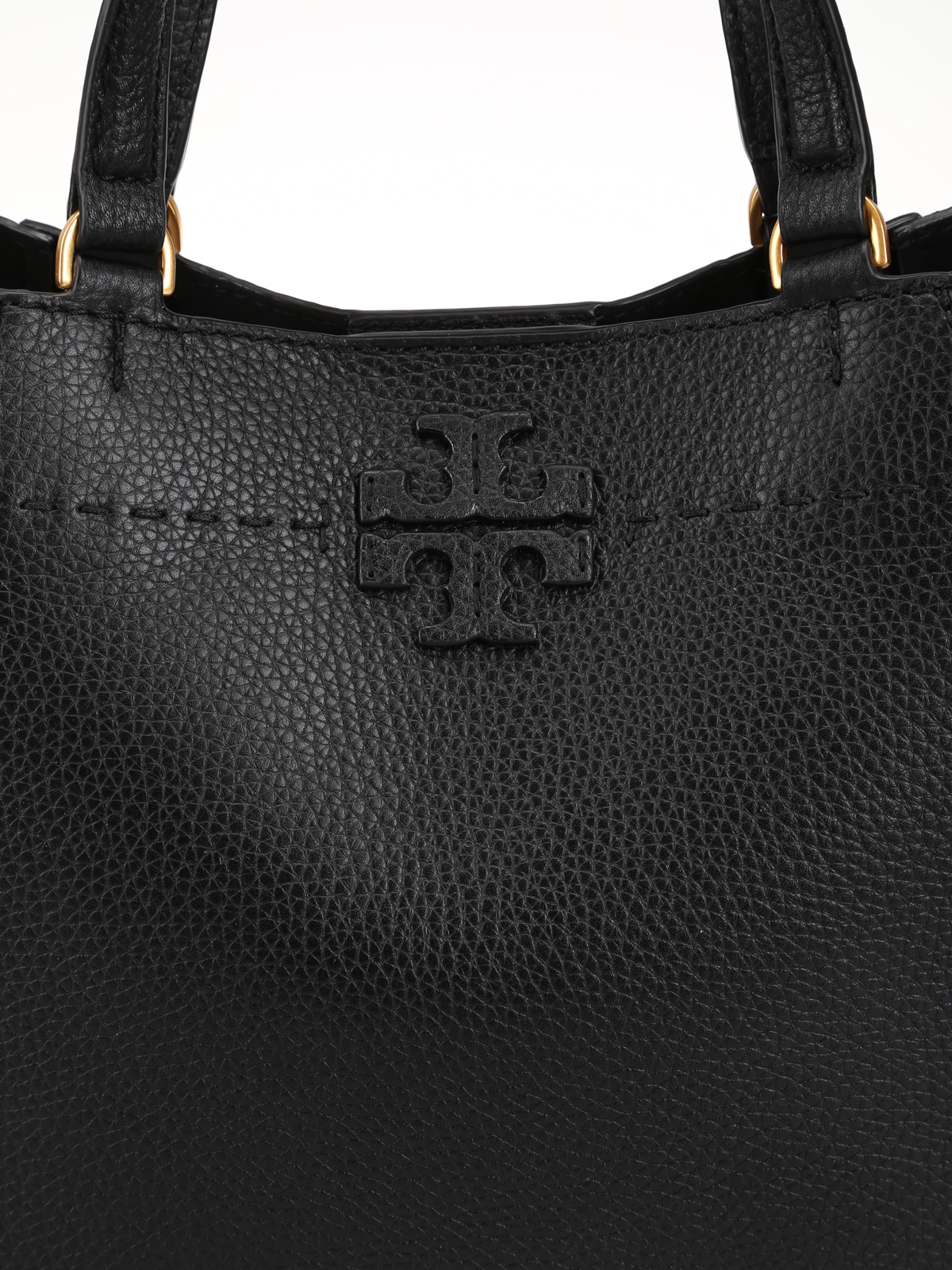 tory burch black leather tote bag