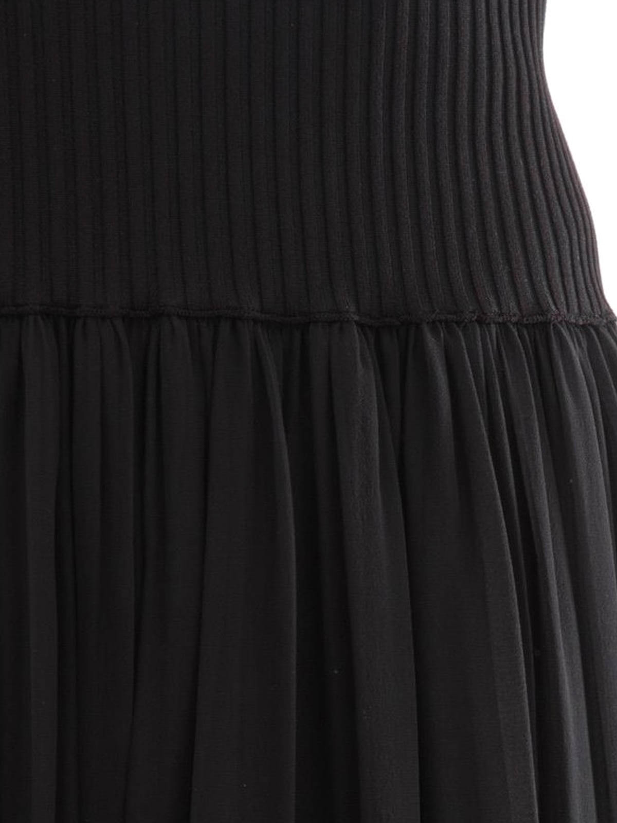 Black Silky Top and Pleated Skirt main image 1
