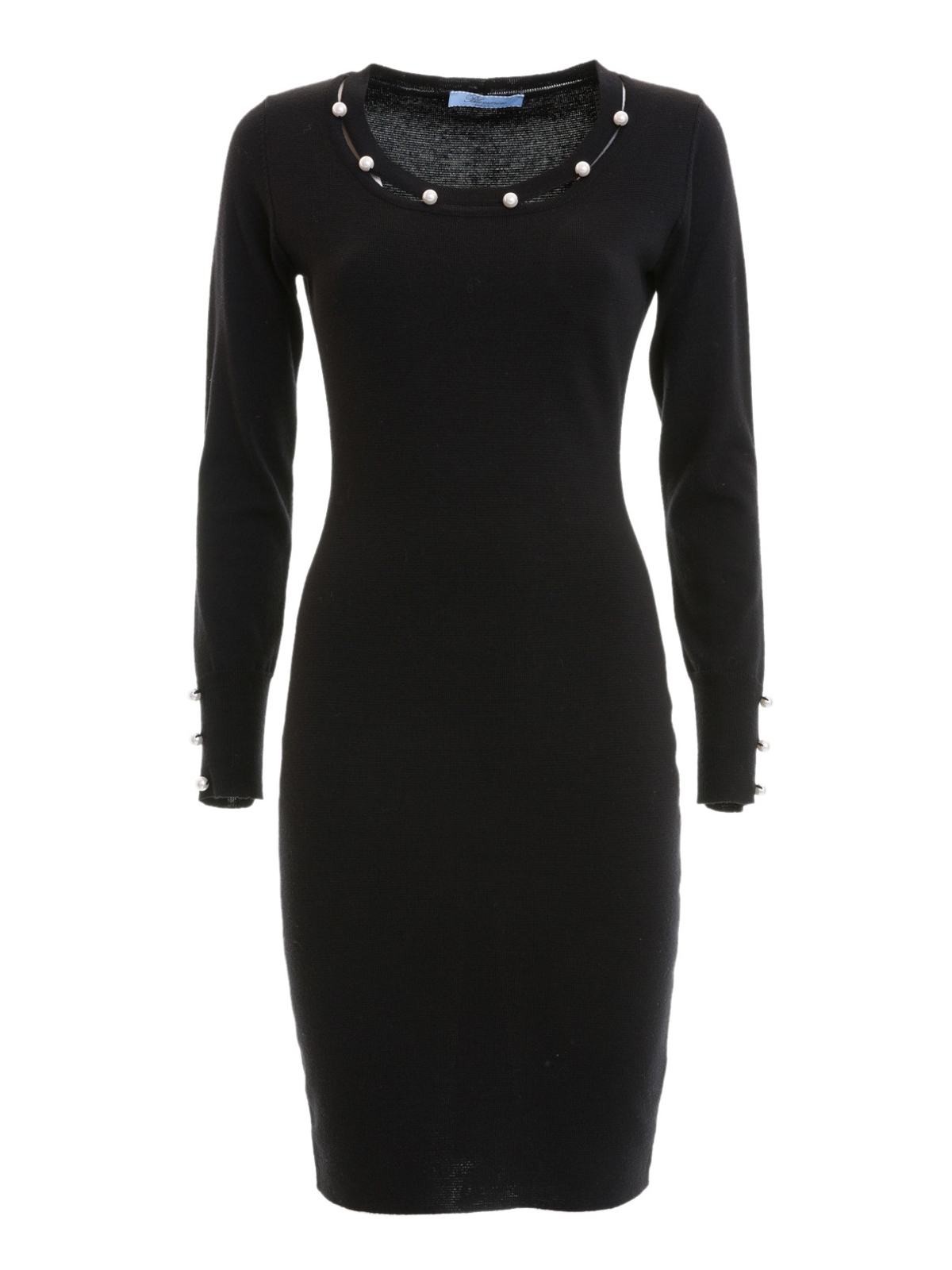 Blumarine Pearl embellished wool dress - Black - Women|2052140 Blumarine Pearl embellished wool dress - Black - Women|2052140