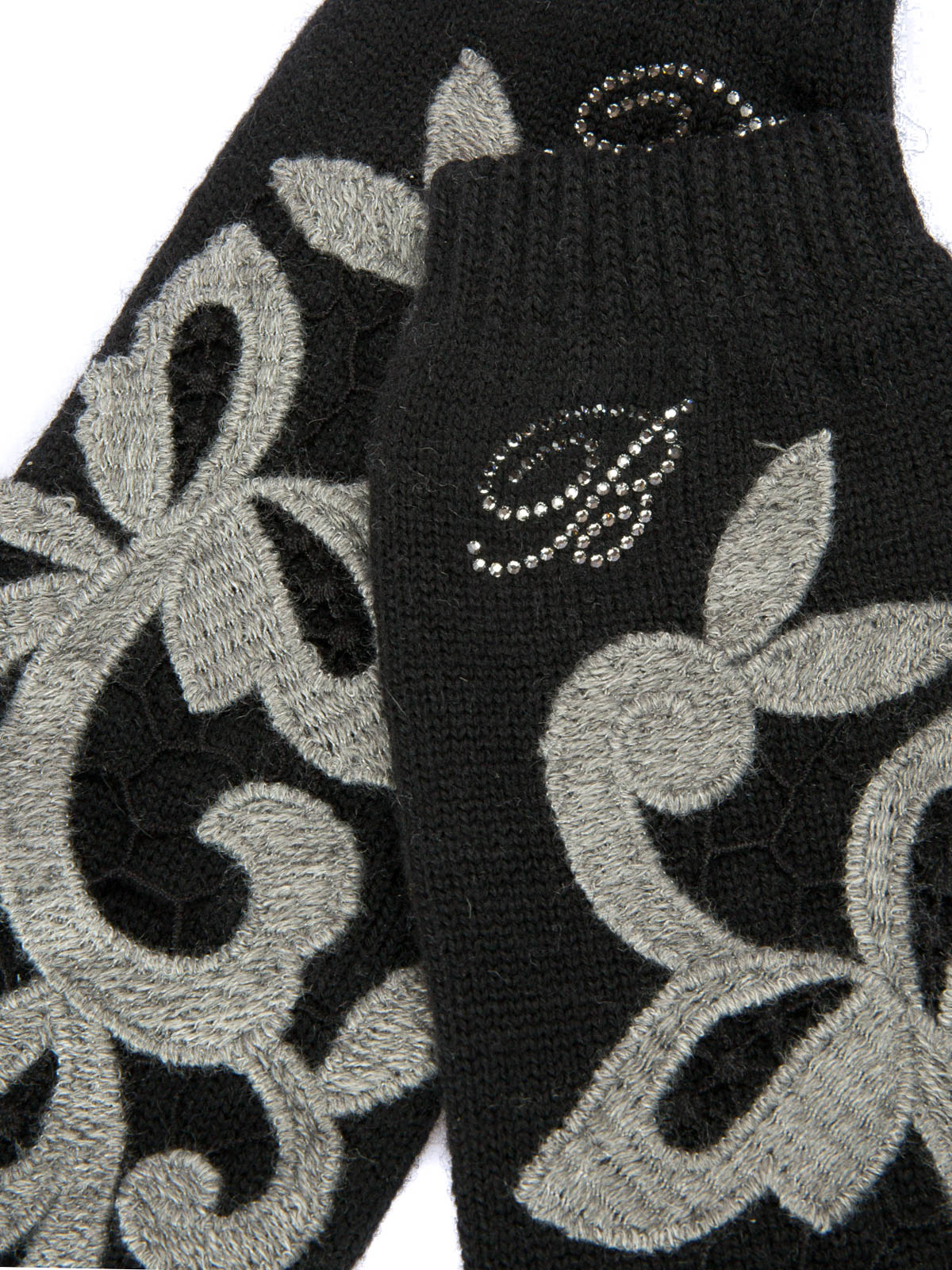 手袋 Blumarine - Embroidered wool gloves - 420424817 | THEBS [iKRIX]