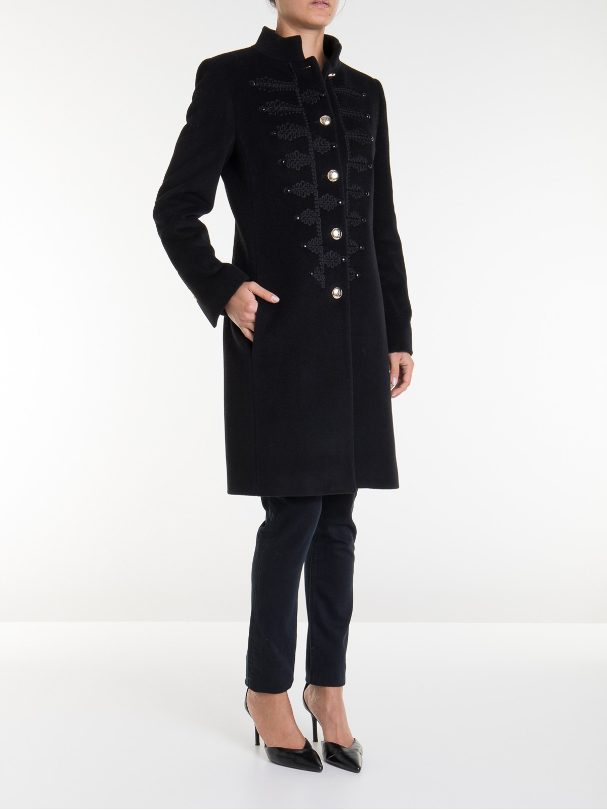 Blumarine ブラック ロングコート Blumarine ロングコート - 黒 - ブラック|23313140