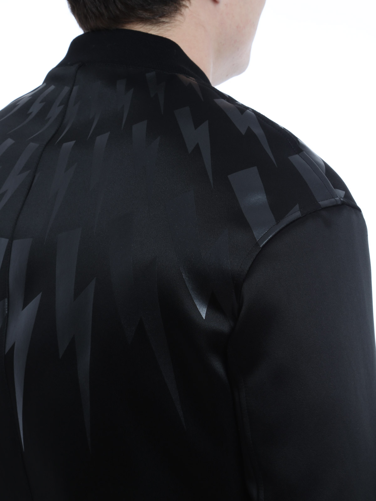 Neil Barrett Lightning print bomber jacket - Men|PBSP1680A029S01