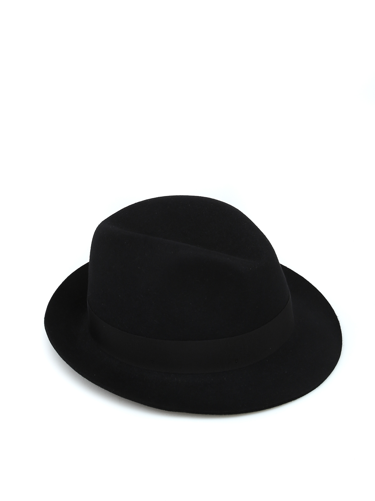 Borsalino Grosgrain Band Black Felt Hat