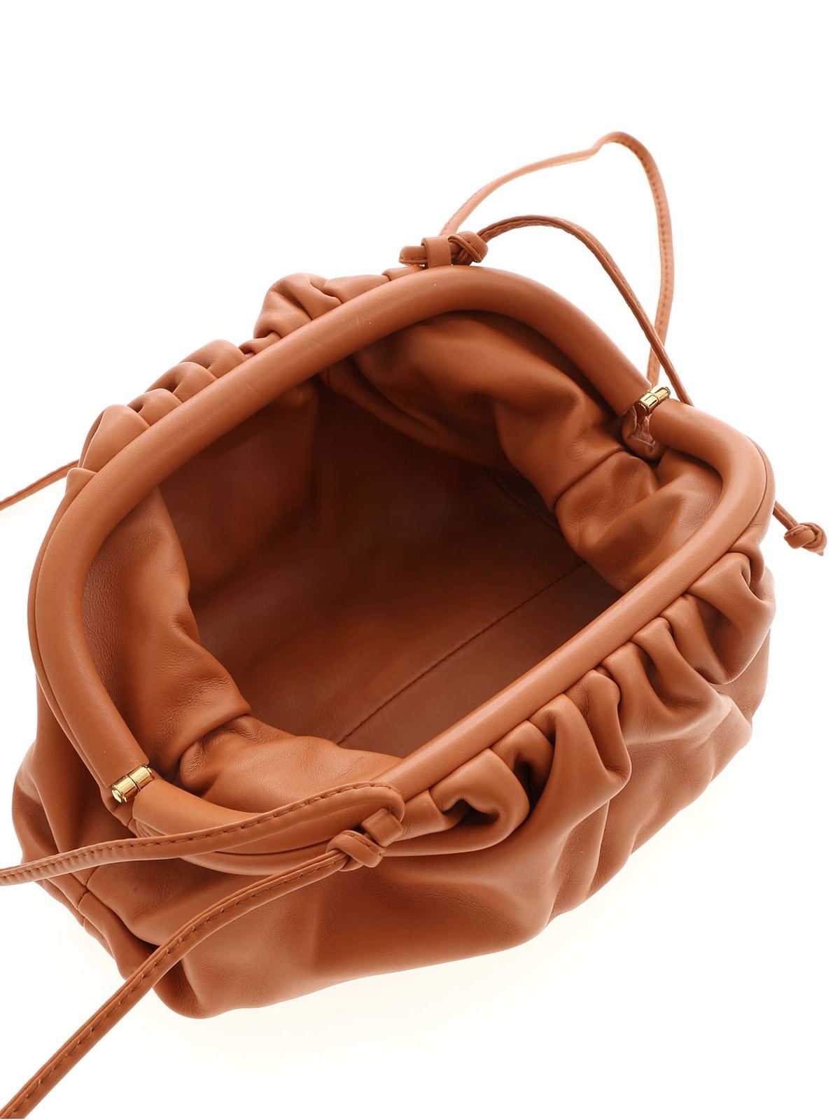 Cross body bags Bottega Veneta - The Mini Pouch Clay-colored shoulder bag -  585852VCP407628