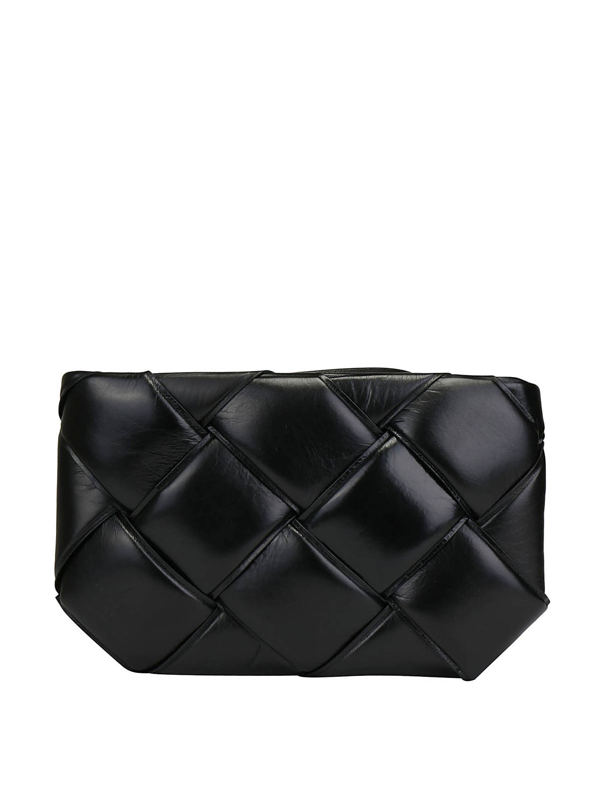 Bottega Veneta Woven leather pouch - Black|593019VA9L18648