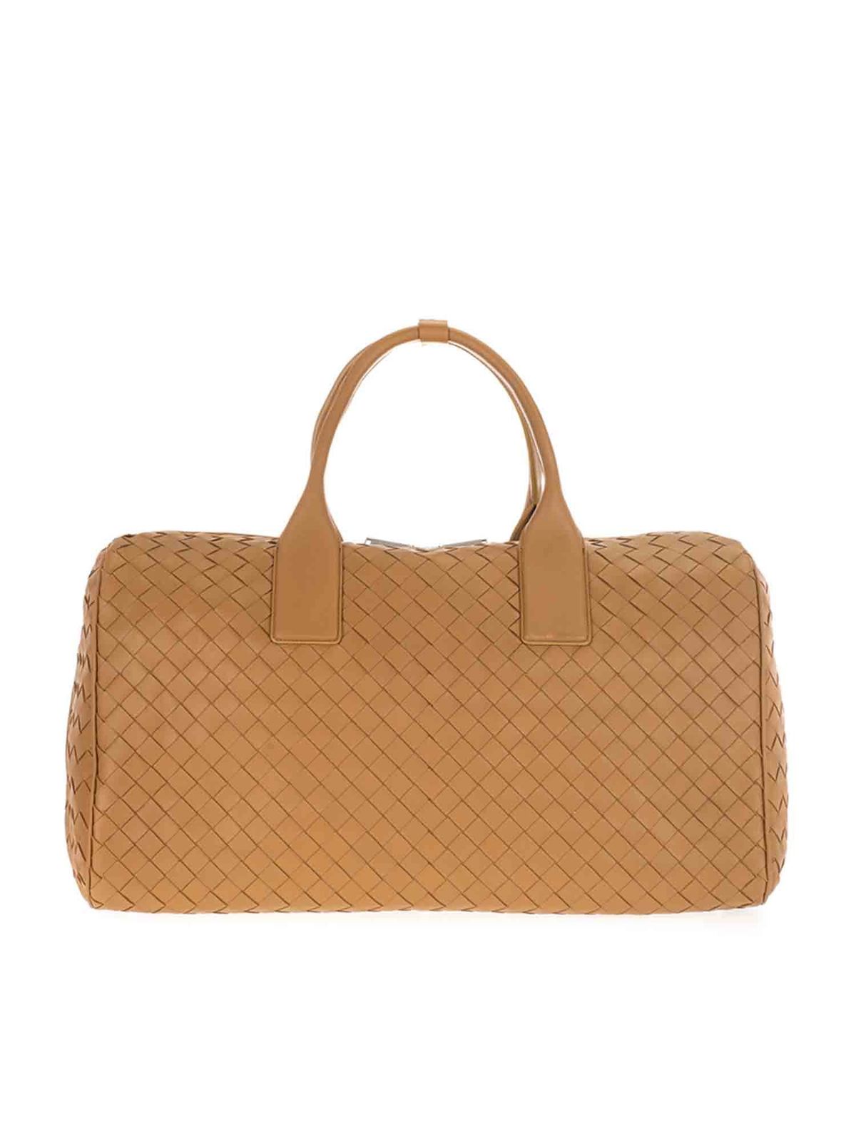 Bottega Veneta Orange Intrecciato Leather Medium Cabat Tote