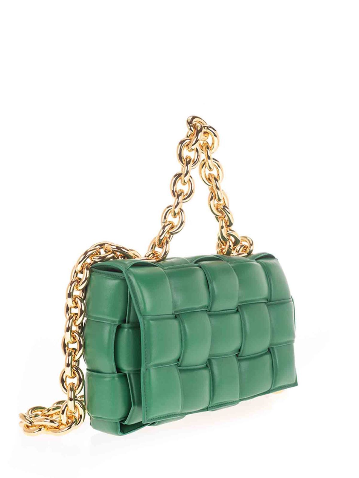 Bottega Veneta Green Chain Cassette Shoulder Bag