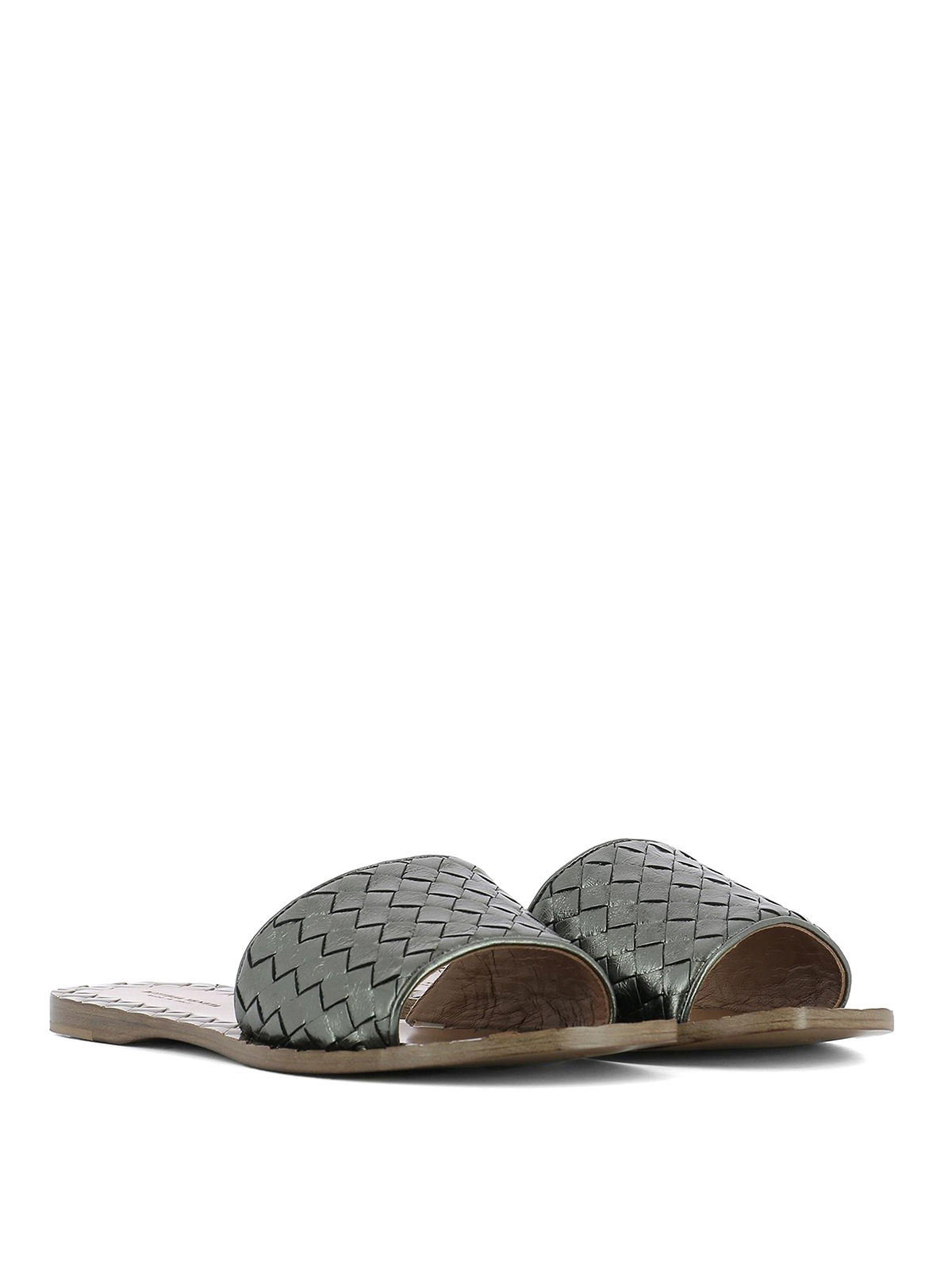 Buy Silver Flat Sandals for Women by Walkway Online | Ajio.com