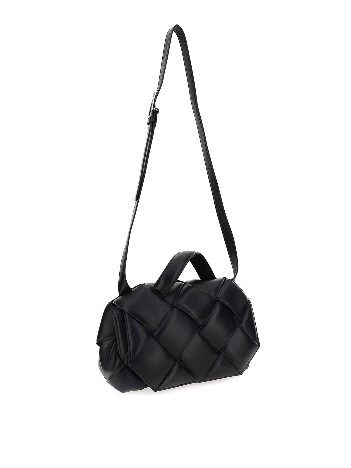 Bottega Veneta Woven leather shoulder bag - Black|641236VCQR11229