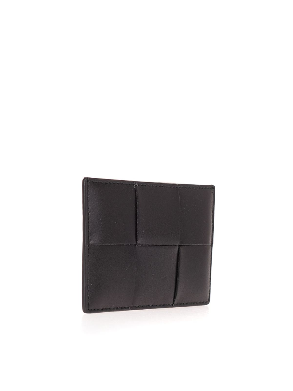 カードケース・名刺入れ BOTTEGA VENETA  credit card holder in woven leather Bottega Veneta Men's Portacard Woven Leather Card Case