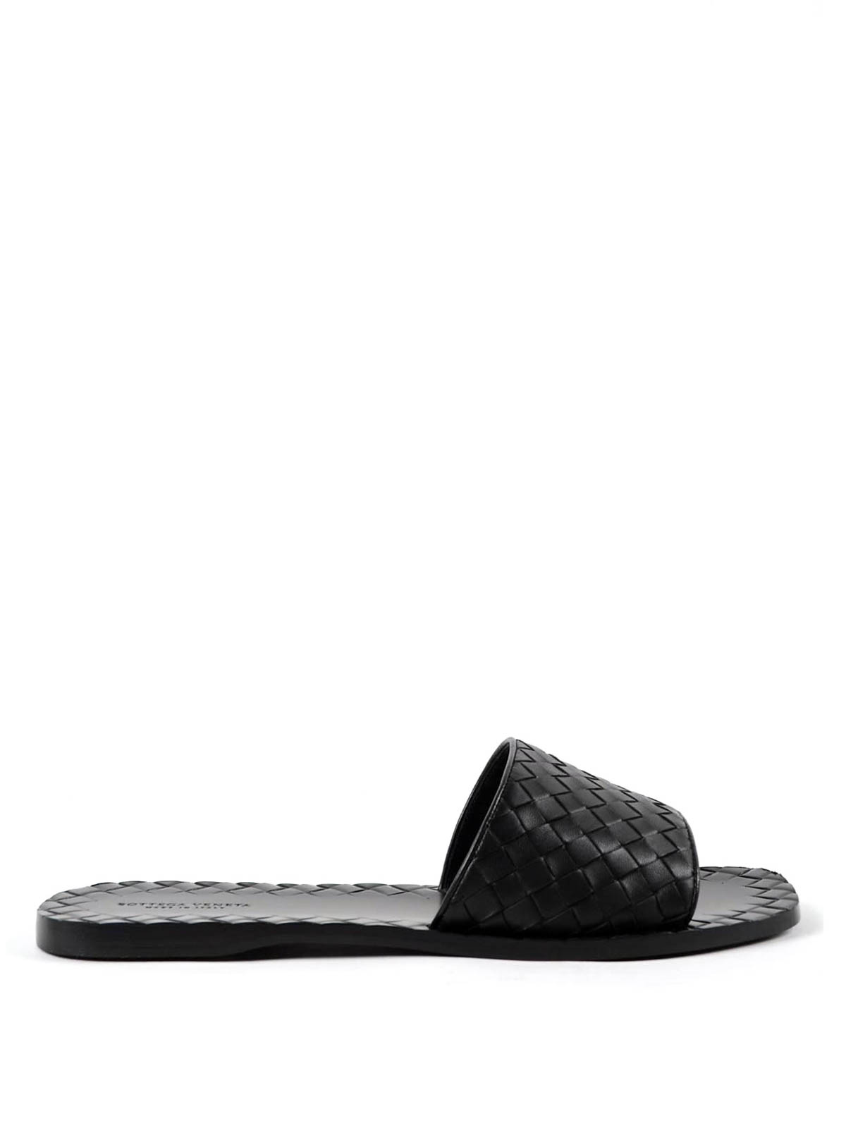 Bottega Veneta Nappa Intrecciato Sandal In Negro