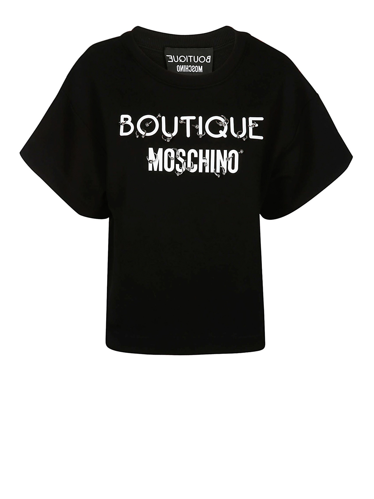 Moschino ロコフリントクルネックTシャツ 251D07080441 1555 Moschino ロコフリントクルネックTシャツ A07012041 1555