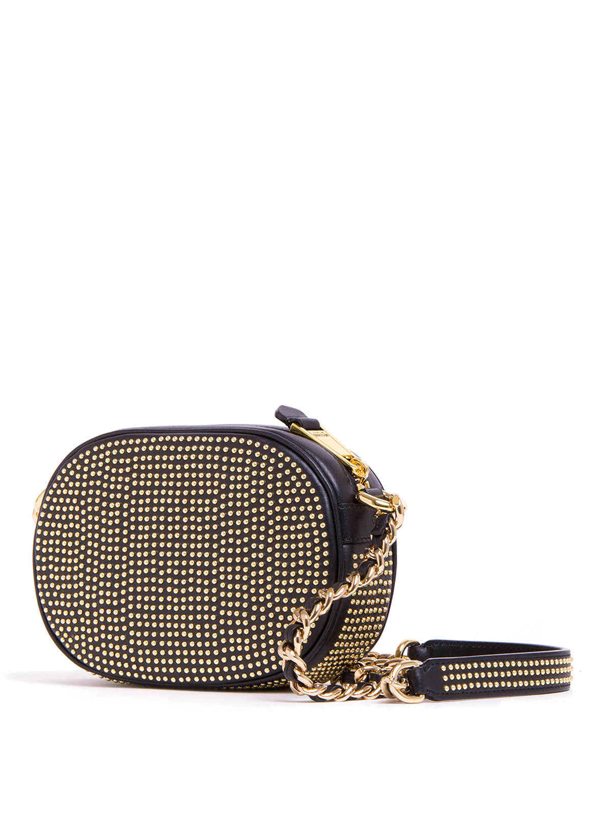 Cross body bags Moschino Brass studded leather bag A75078001555