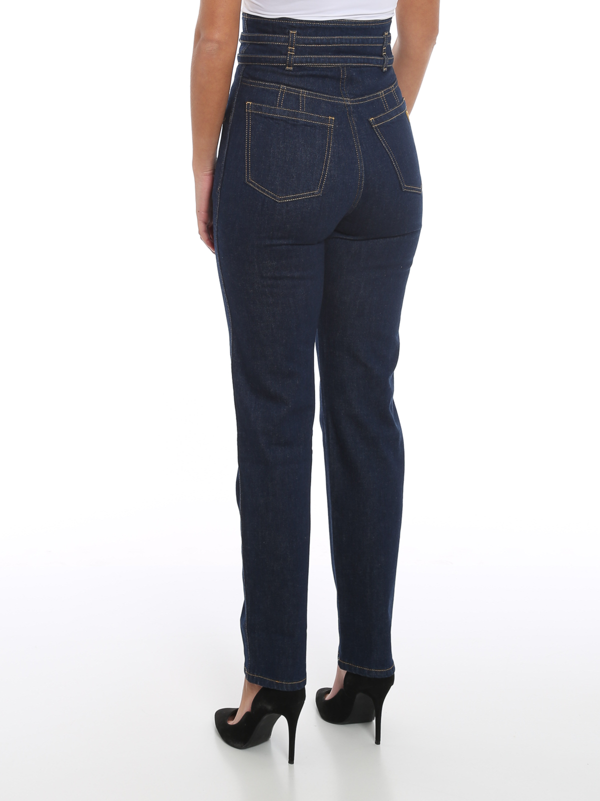 デニム・ジーパン Philosophy Di Lorenzo Serafini High-Waisted Straight-Leg Philosophy Di Lorenzo Serafini High Waist Straight Jeans