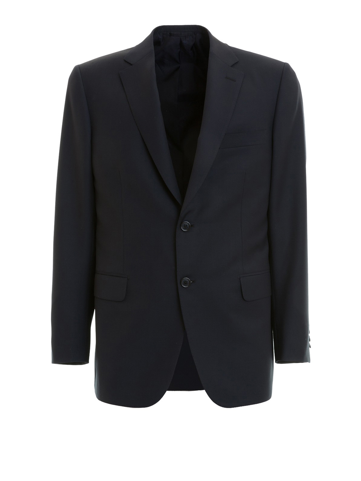 Brioni Brunico Two-buttons Wool Blazer In Negro