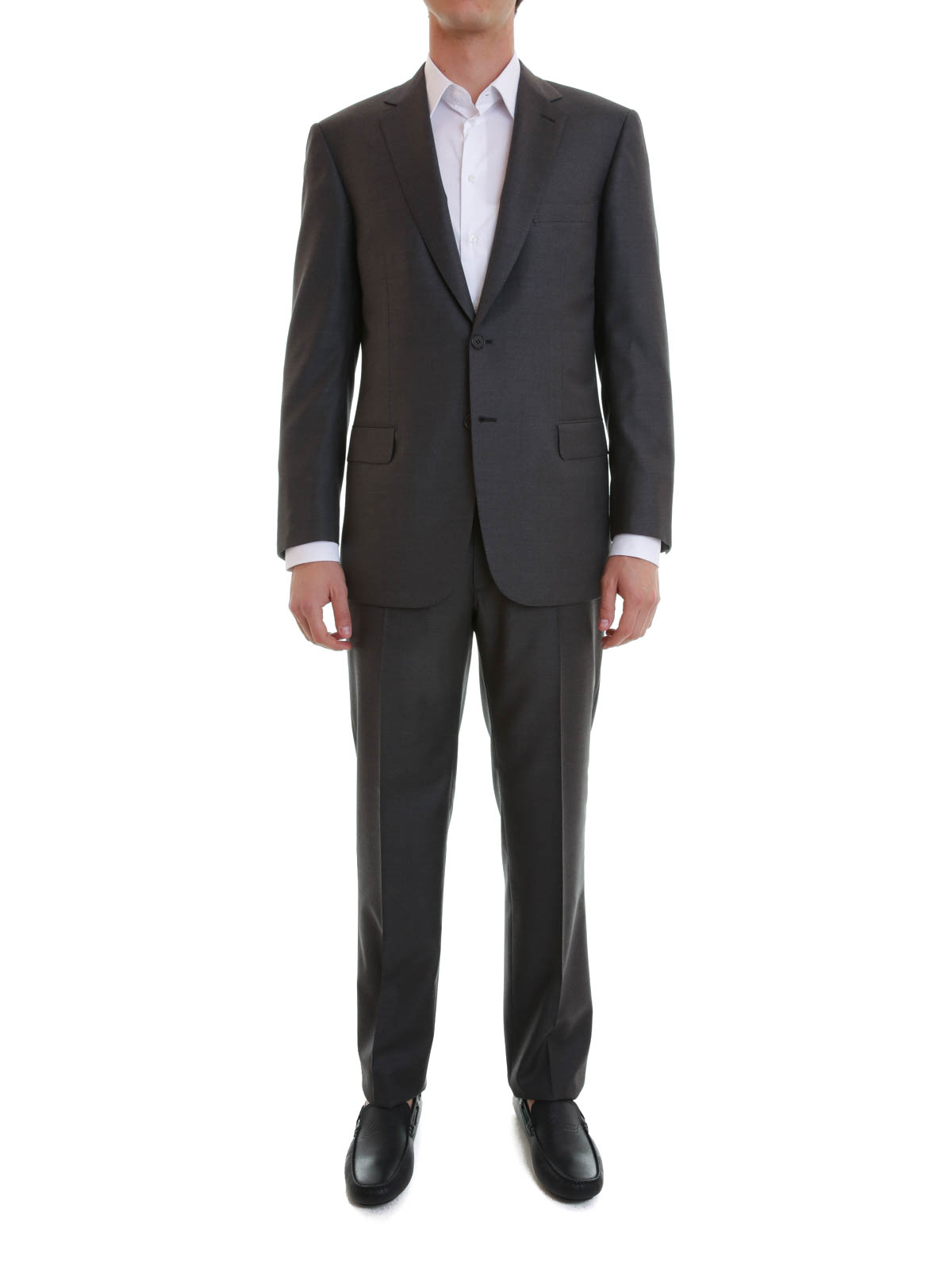 Shop Brioni Colosseo Wool Suit In Gris