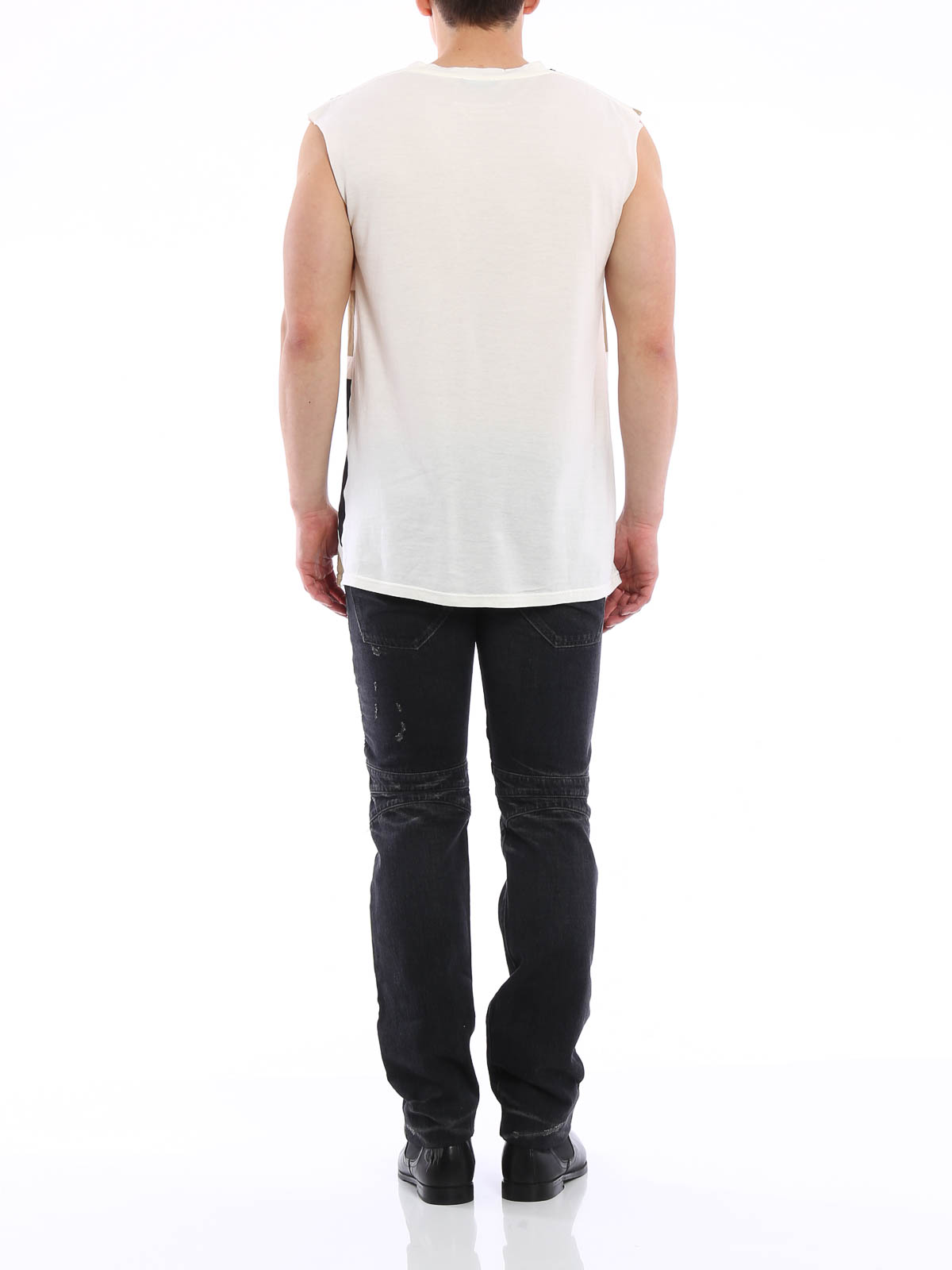 Balmain British flag tank top - Multicolour - Men|S6HJ611I608U107