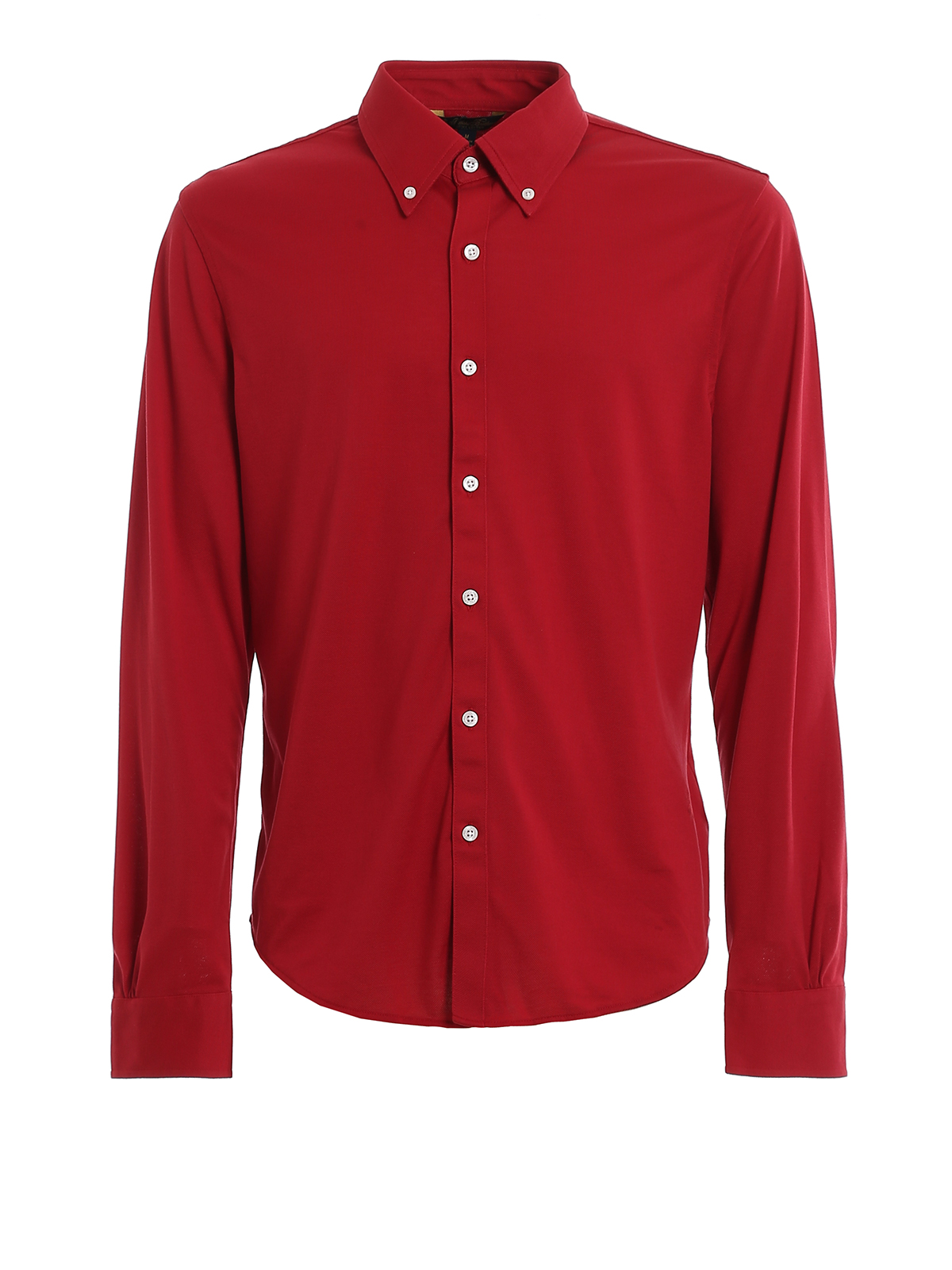 Cotton Piquet Bandana Shirt in red