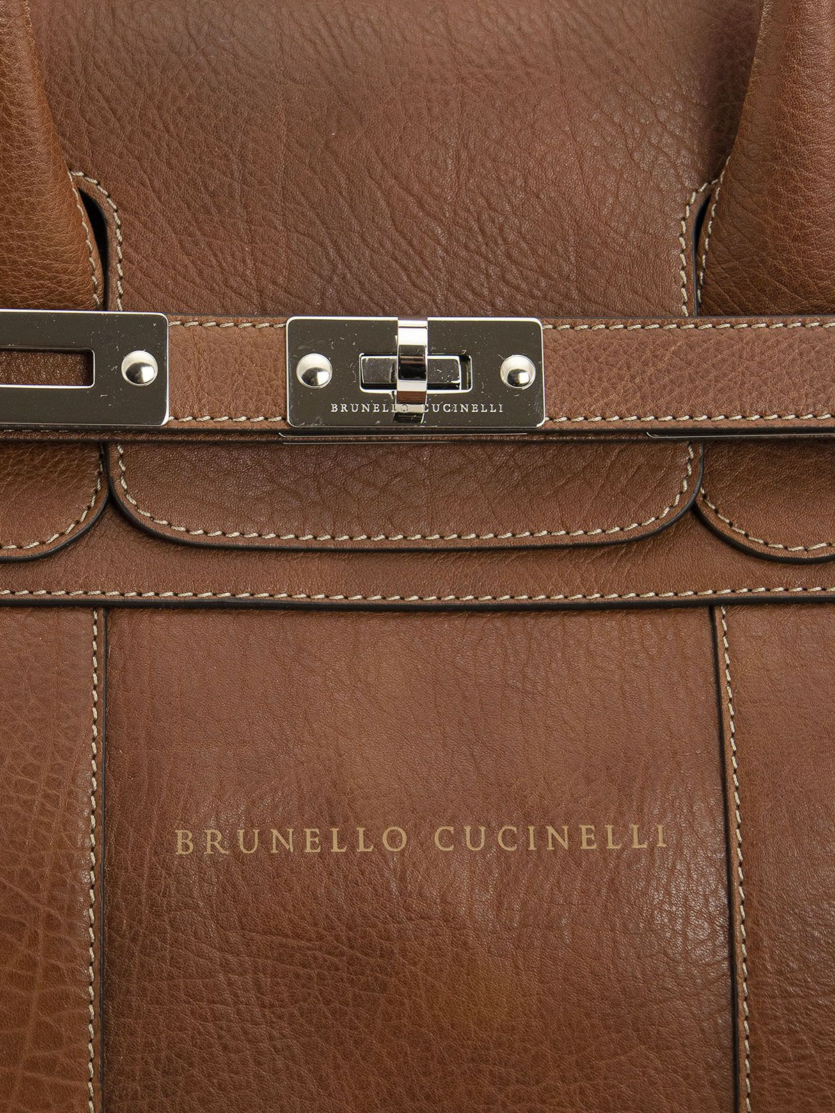 Brunello Cucinelli Grained-leather Garment Bag in Brown for Men